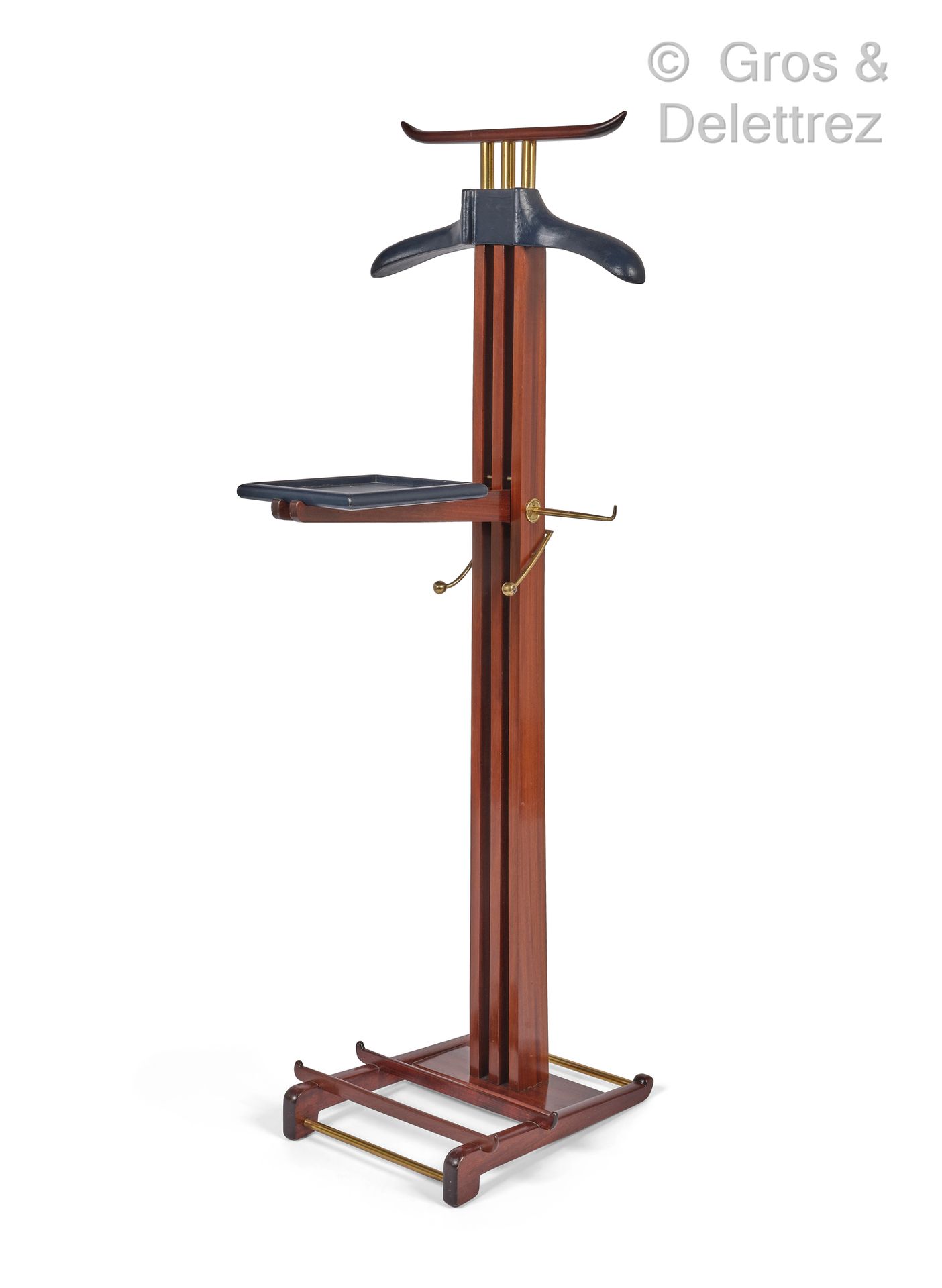 PAUL DUPRE LAFON (1900-1971) Nightstand composed of a coat rack and a removable &hellip;