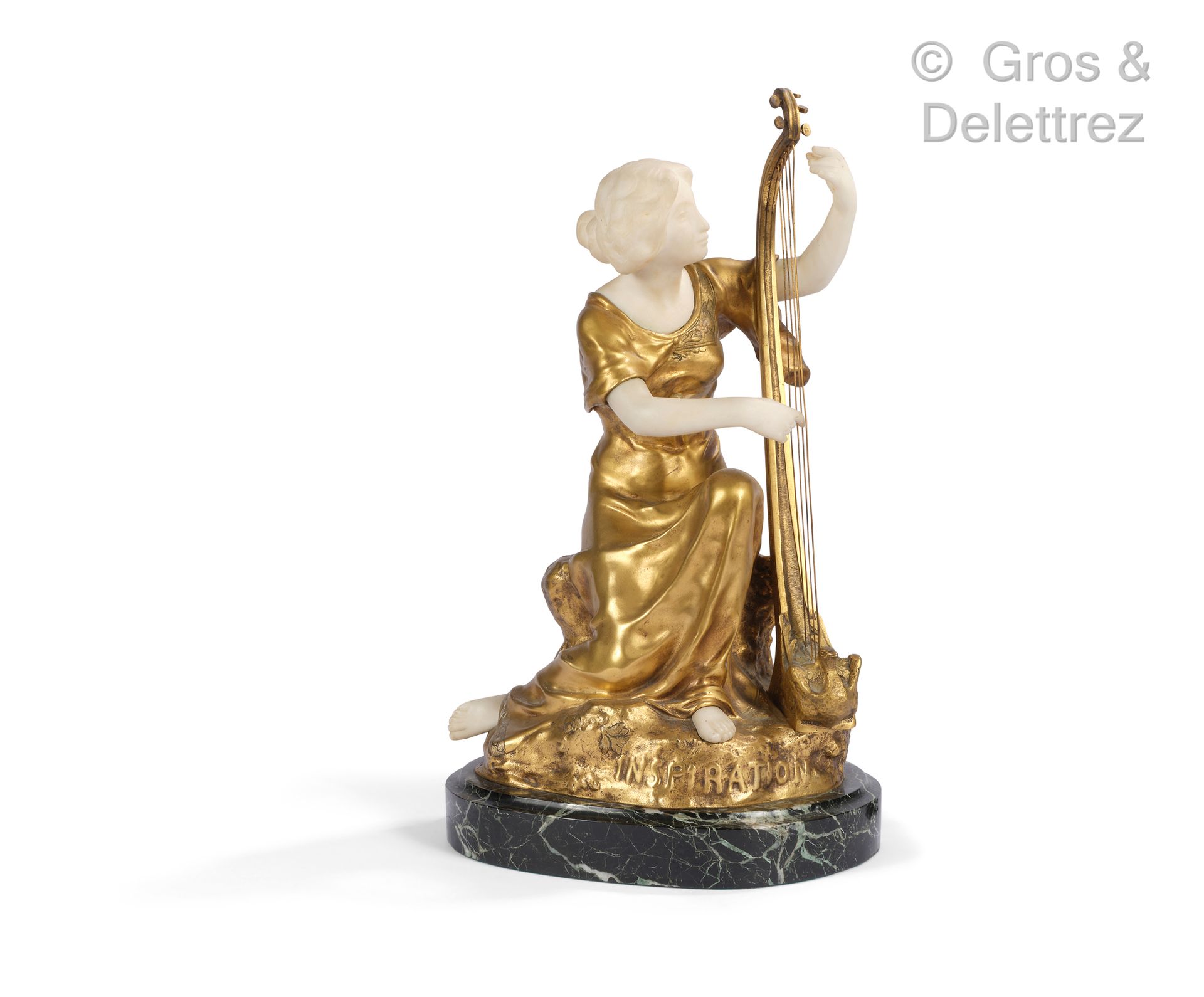 Théophile SOMME (1871-1952) Inspiración

Escultura de bronce dorado y mármol bla&hellip;