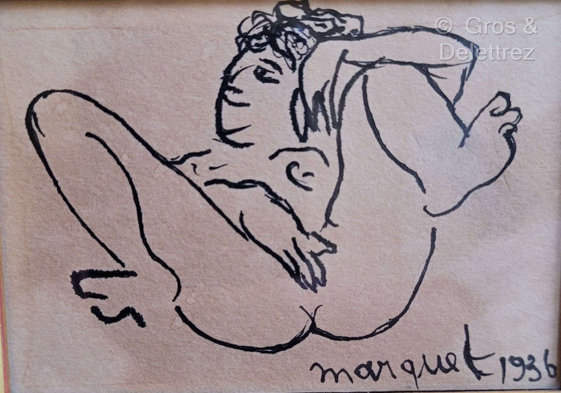 Null "Albert MARQUET (Bordeaux 1875-1947) Peintre et dessinateur.

Dessin à l'en&hellip;