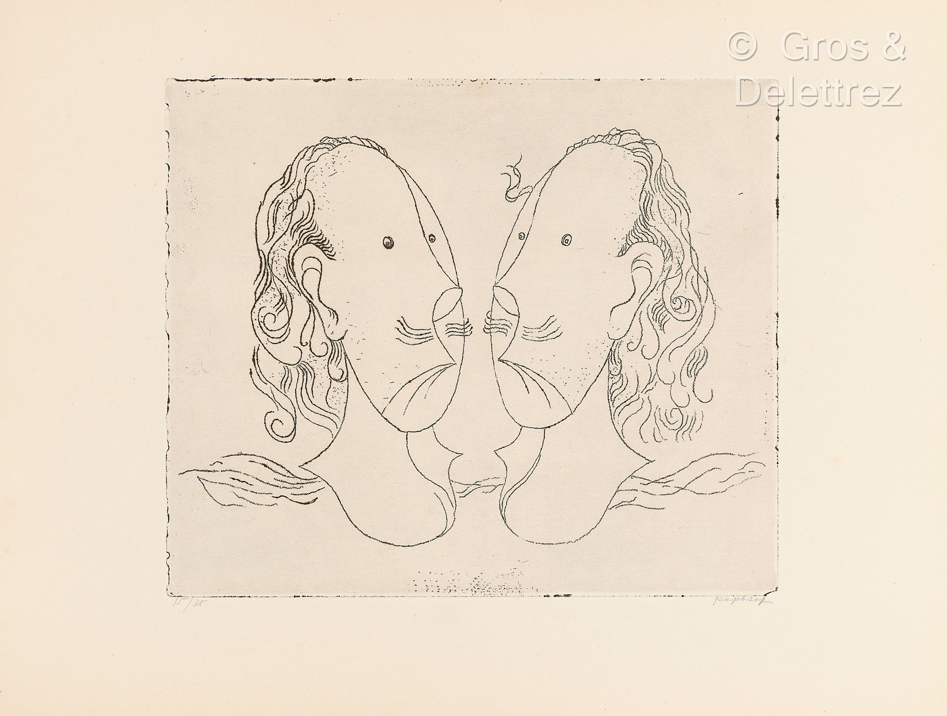 Georges PAPAZOFF (1894 – 1972) Deux Visages. C.1925

Eau-forte sur vélin crème B&hellip;