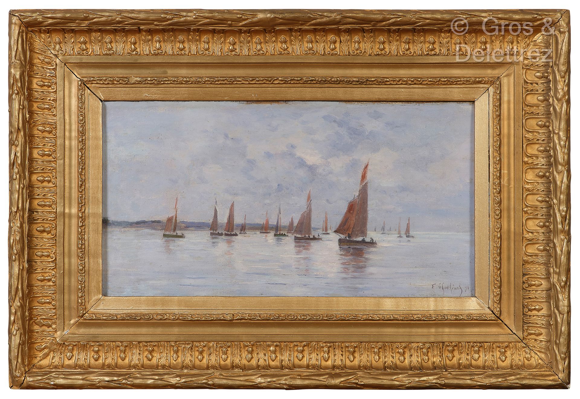 Fernand LEGOUT-GERARD (1856-1924) 帆船赛, (18) 91

布面油画。

右下方有签名和日期。

21,5 x 40,5 c&hellip;