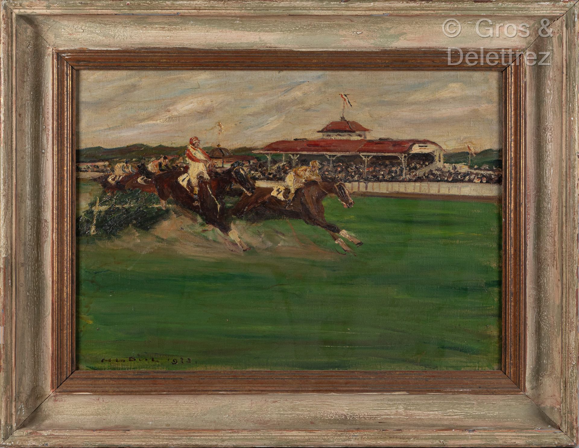 Otto DILL (1884-1957) Horse race

Oil on canvas.

Signed lower left and dated 19&hellip;