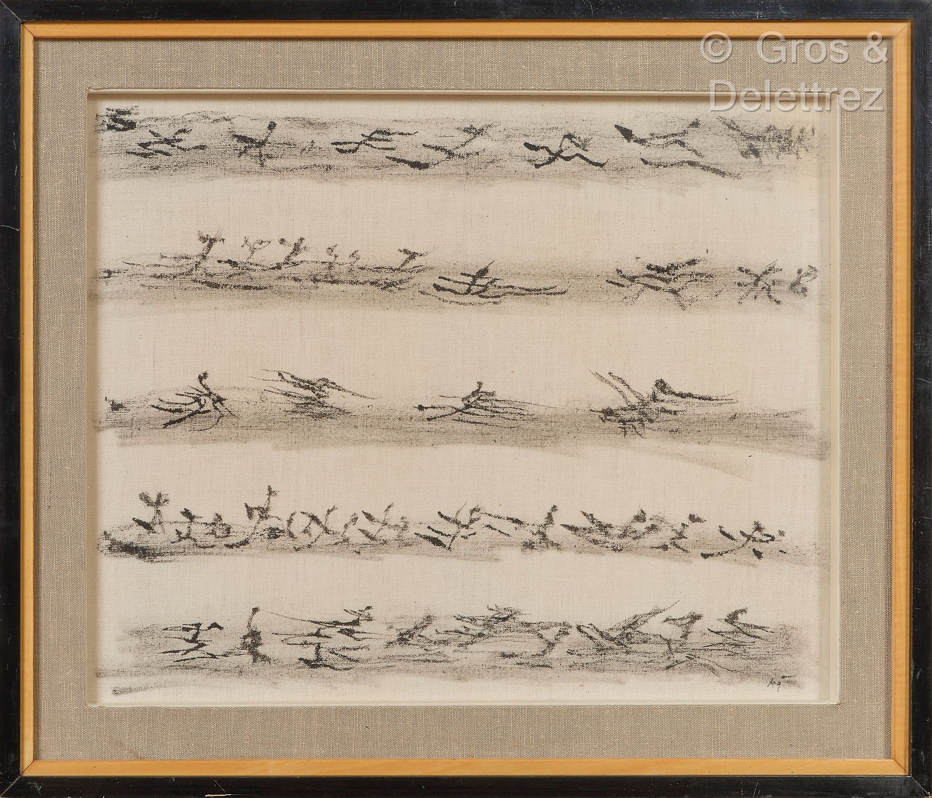 Henri MICHAUX (1899-1984) 无题

画笔和墨水在纸上。

右下角有图案。

30 x 37 cm (展出中)