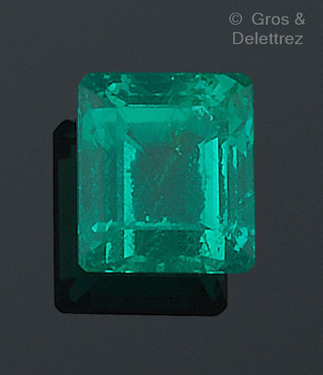 Null Rectangular emerald with cut sides cut to degrees. Weight : 5,02 carats. Or&hellip;