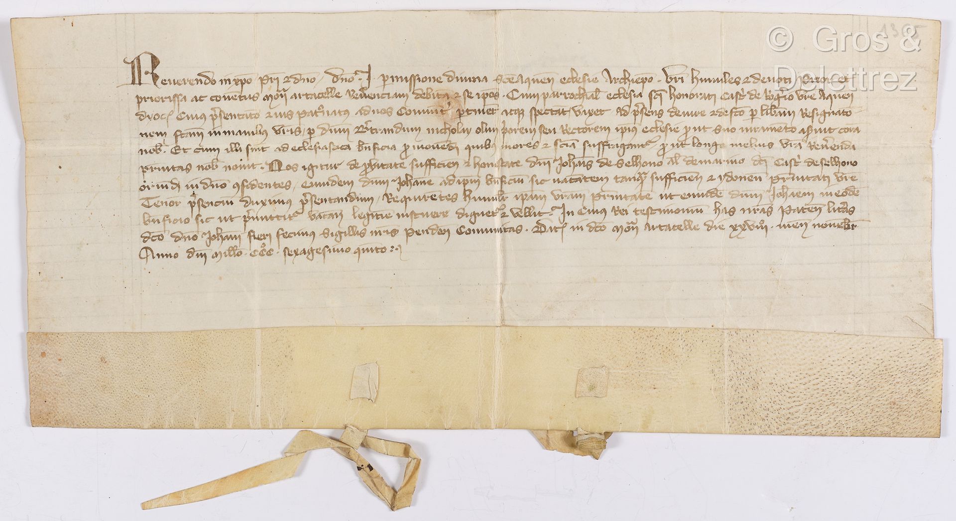 Null [CHARTE - BOUCHE DU RHÔNE]. Charte sur vélin, datée du 28 novembre 1365. En&hellip;