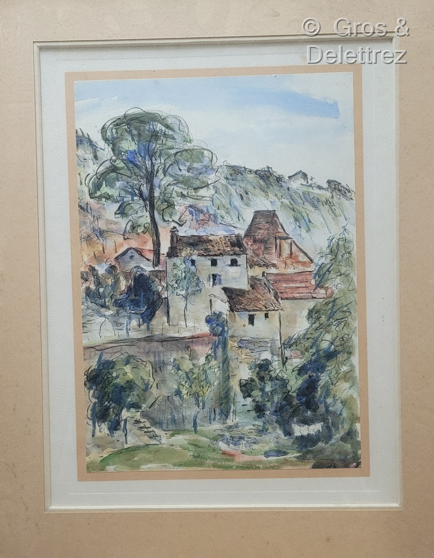Null (E) Daniel DOUROUZE (1874-1923)

The village of Vers

Watercolor 

Signed l&hellip;