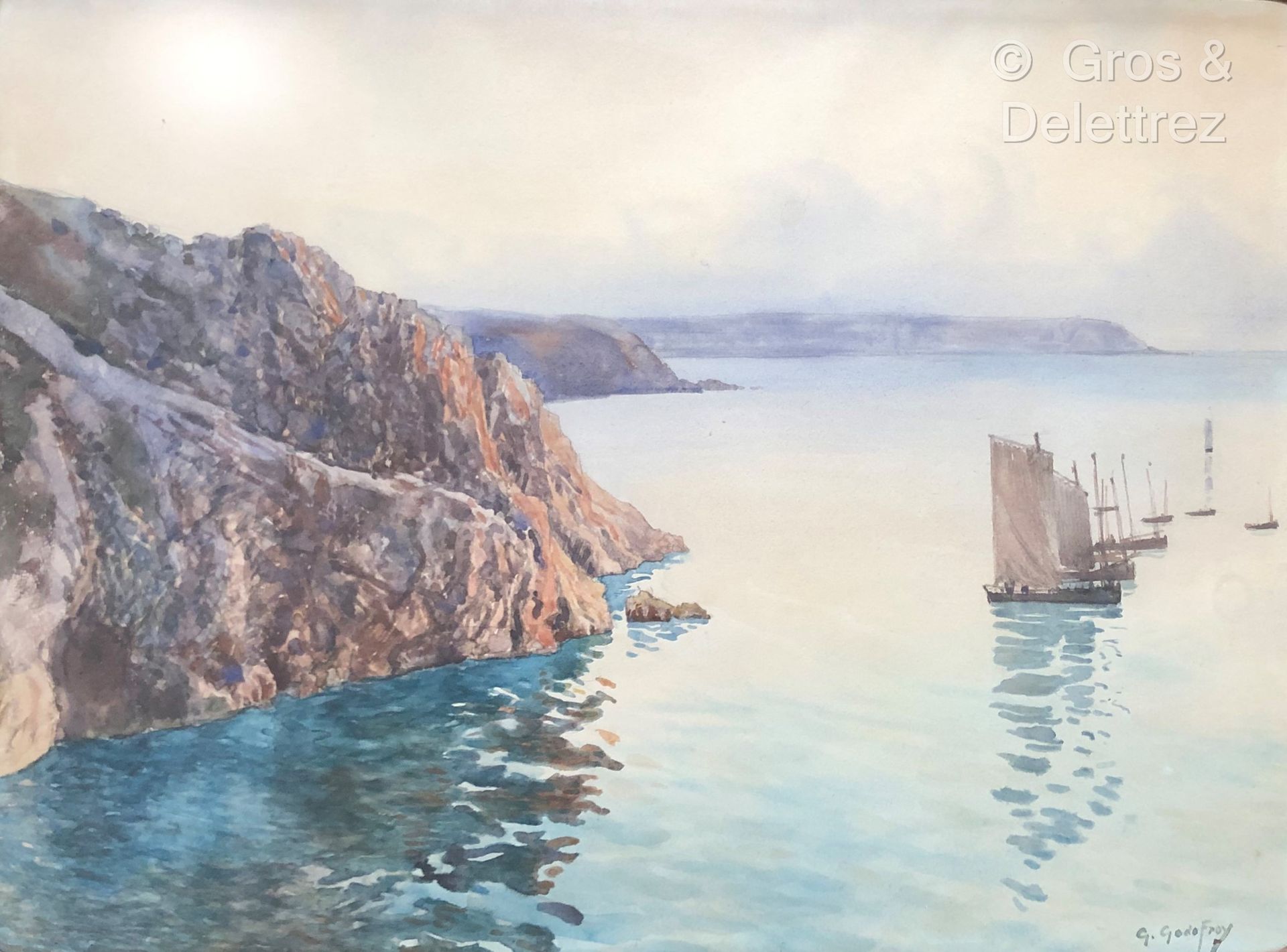 Null (SD) G. GODEFROY

Ushant Island, the rocky coast

Watercolor on paper signe&hellip;