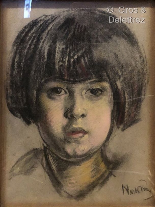 Null (SD) Eugène NARBONNE (1885-1973) ?

Portrait of a little girl 

Pastel sign&hellip;