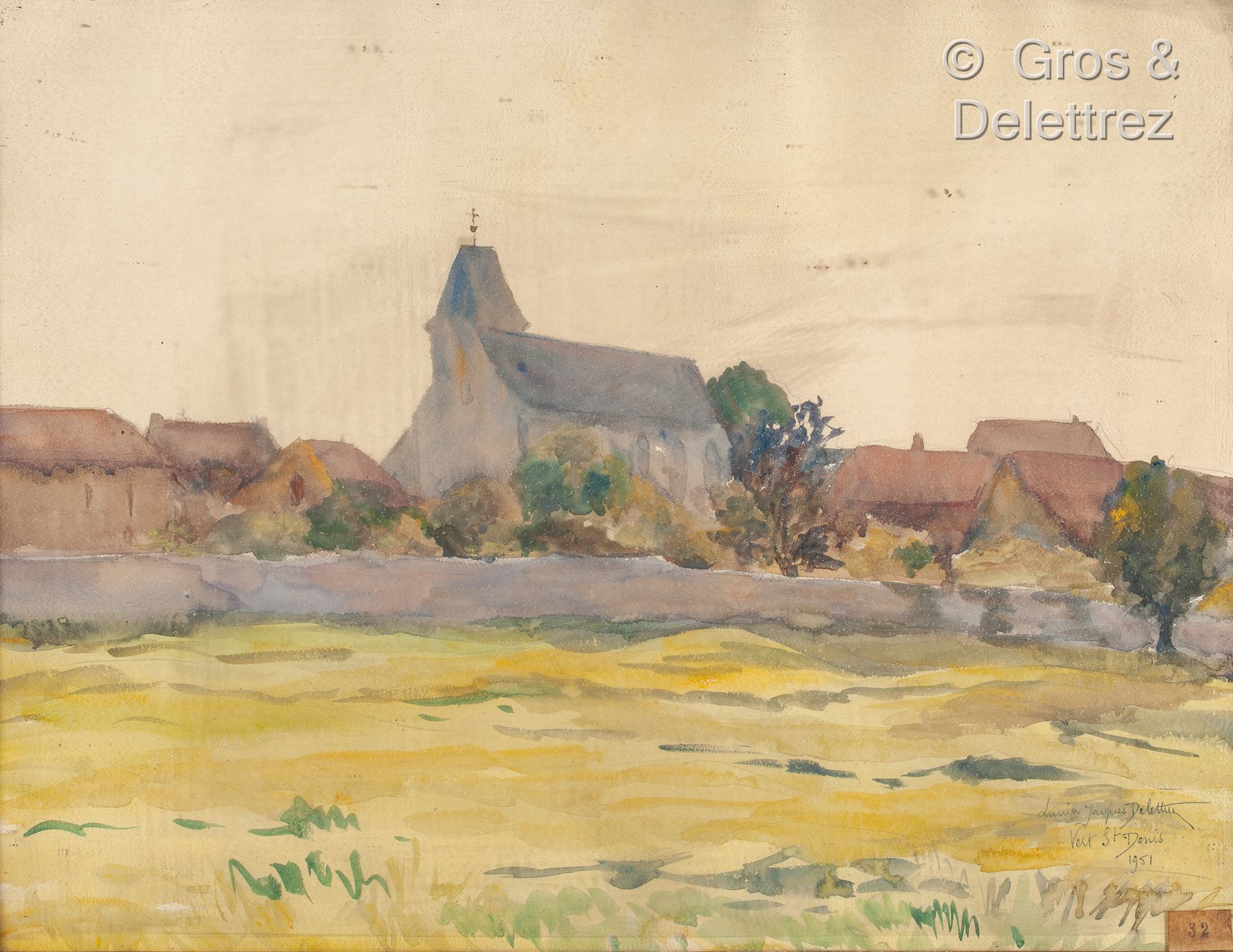 Null (SD) Lucien-Jacques DELETTREZ (1890-1956)

维尔特-圣丹尼斯村的景色

纸上水彩画

右下方有签名、位置和日&hellip;