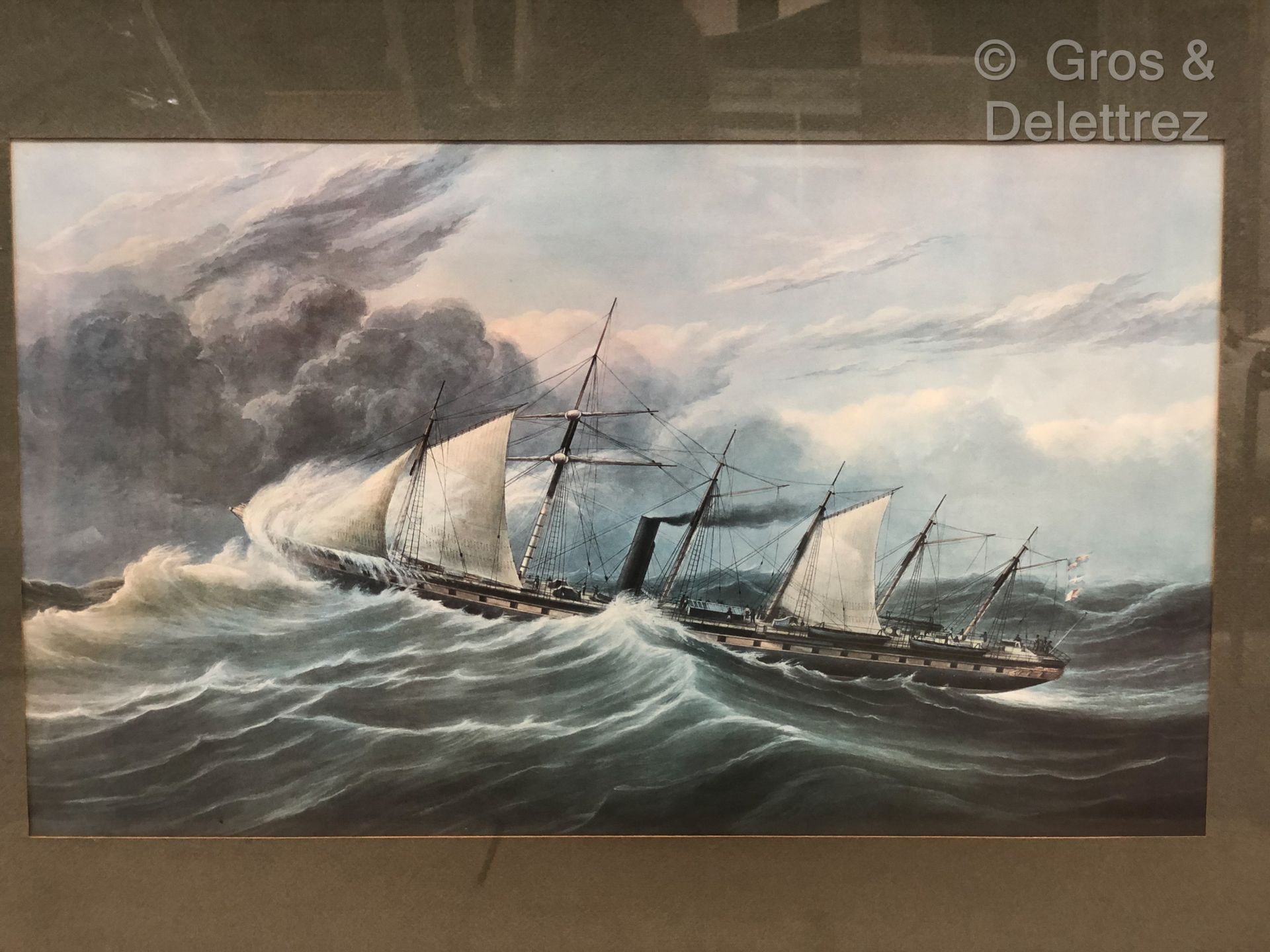Null (SD) Lot de trois reproductions représentant le bateau Great Britain, la pl&hellip;