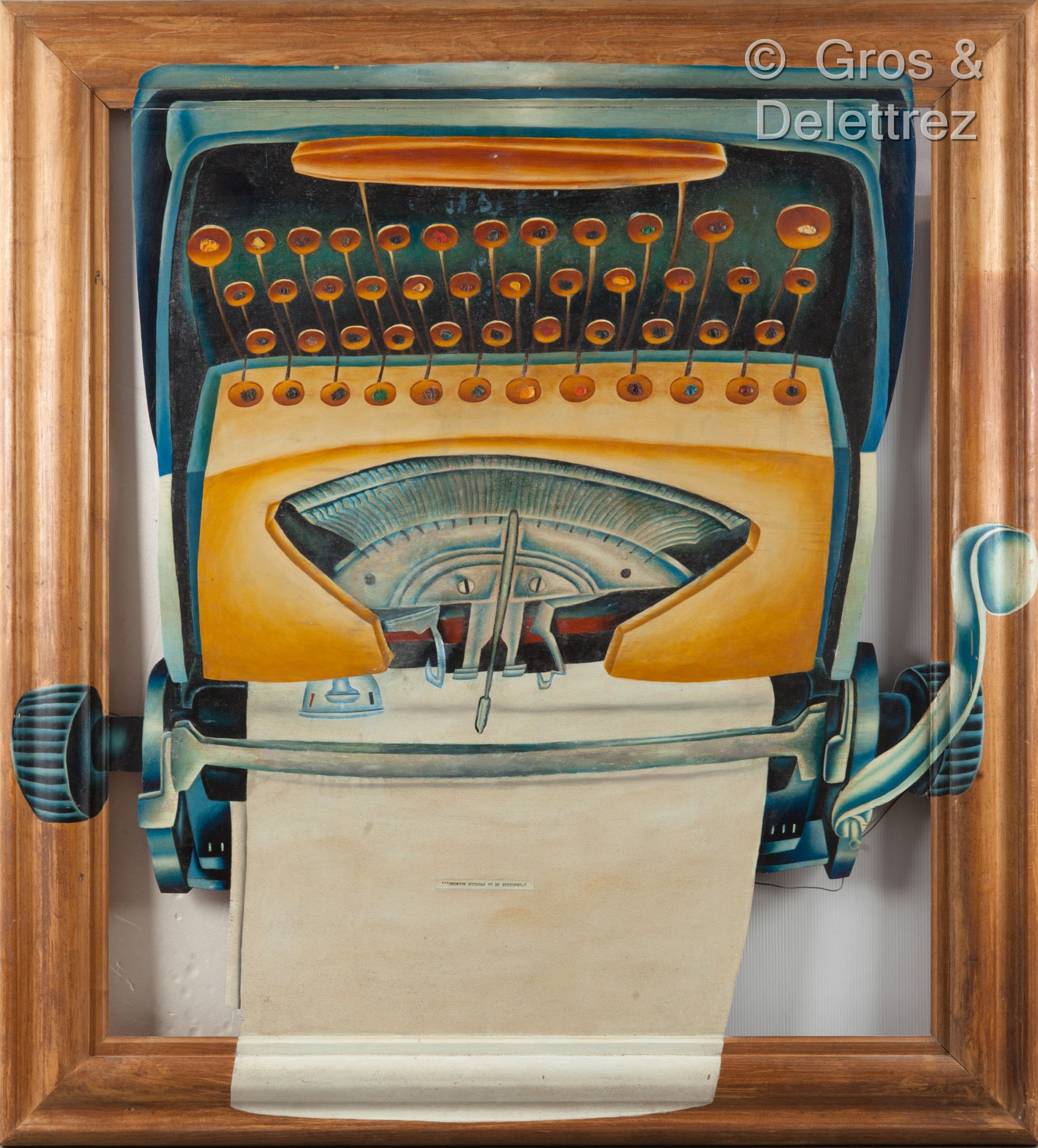 Null (SD) Colman COHEN (born in 1941)

The typewriter

Oil on panel

Signed

120&hellip;