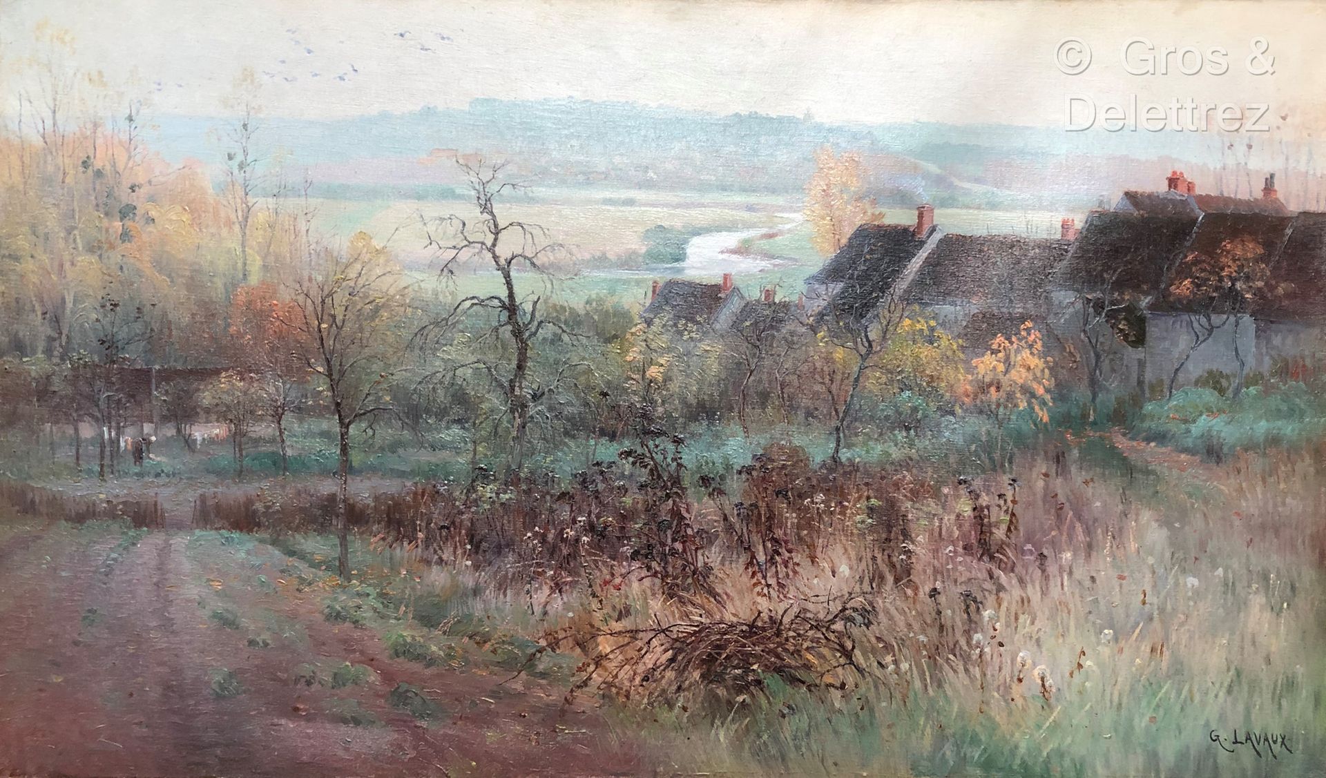 Null (SD) Georges Grégoire LAVAUX (1869-1949) 

Country landscape

Oil on canvas&hellip;