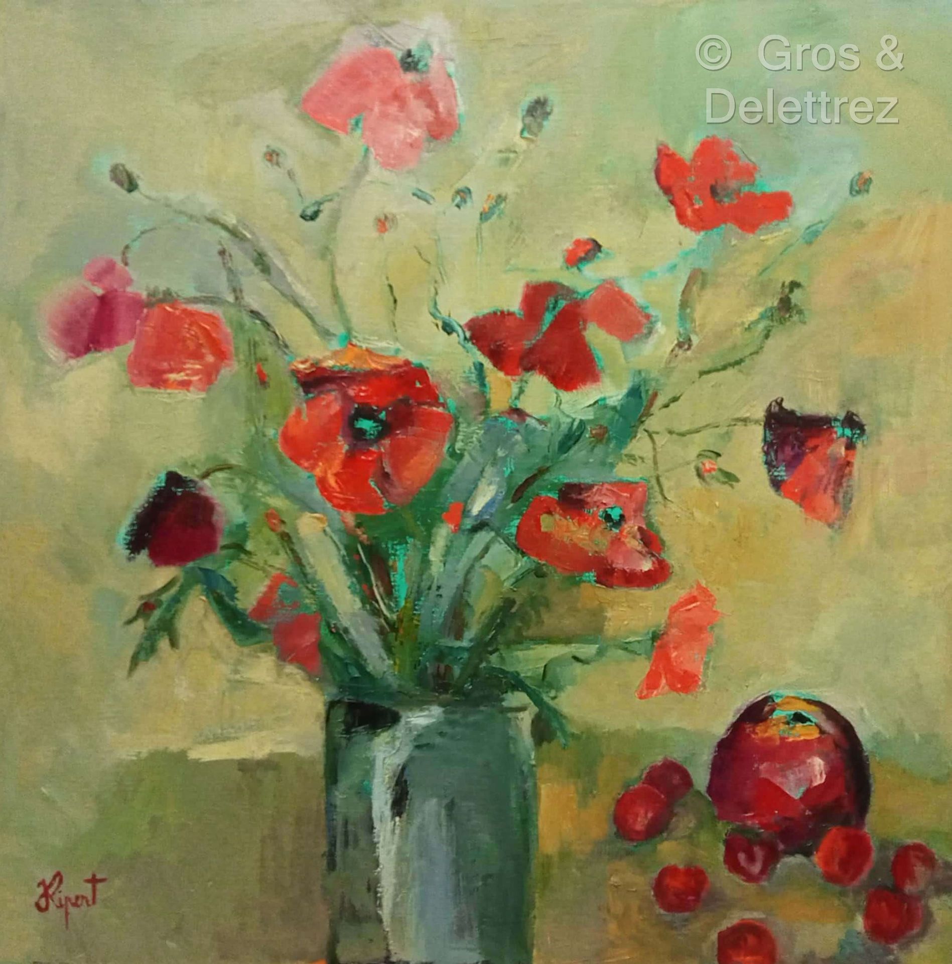 Null (E) RIPERT (XXth)

Bunch of poppies 

Oil on canvas signed lower left

60 x&hellip;