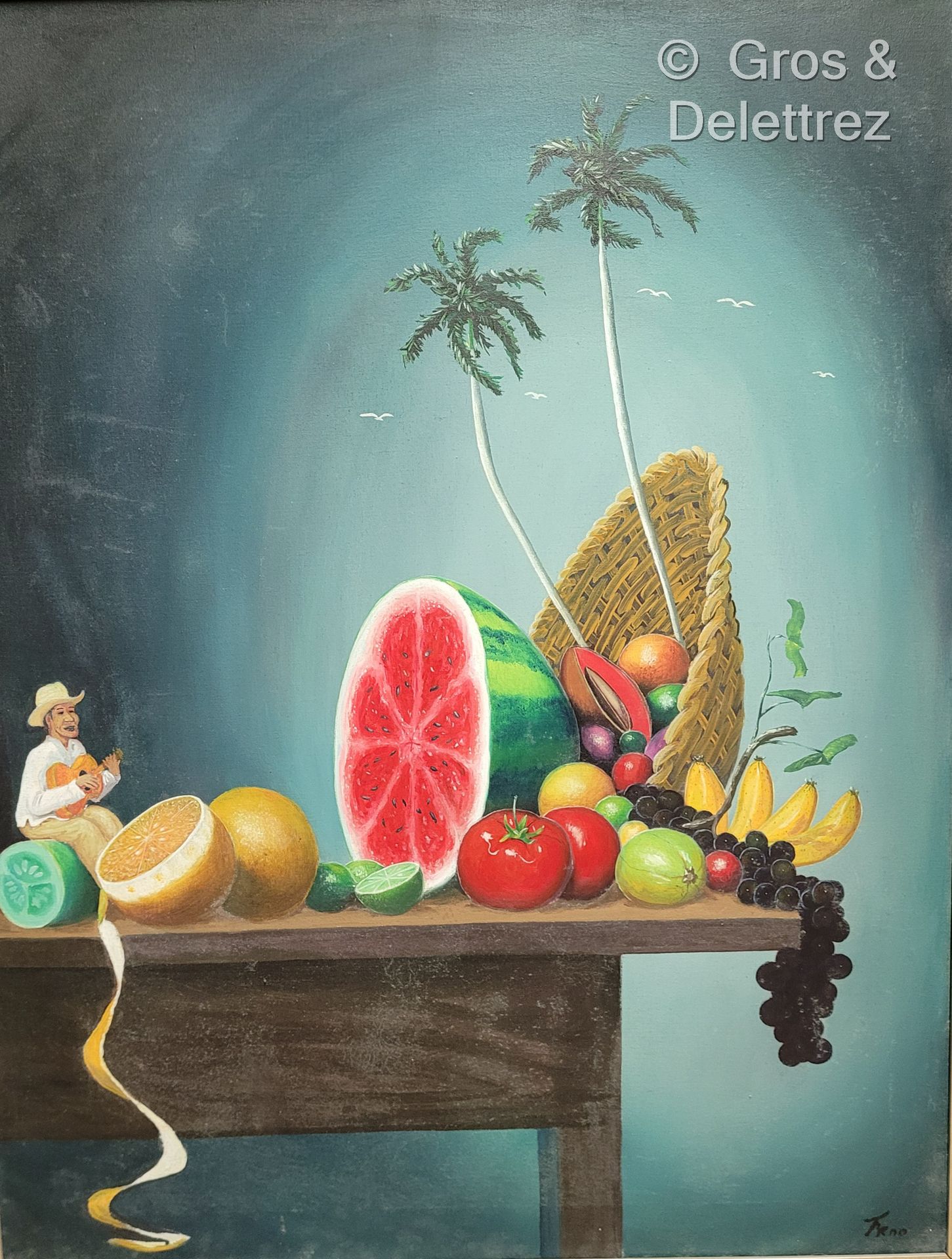 Null (E) Modern school

Still life with a watermelon

Canvas, signed lower right&hellip;