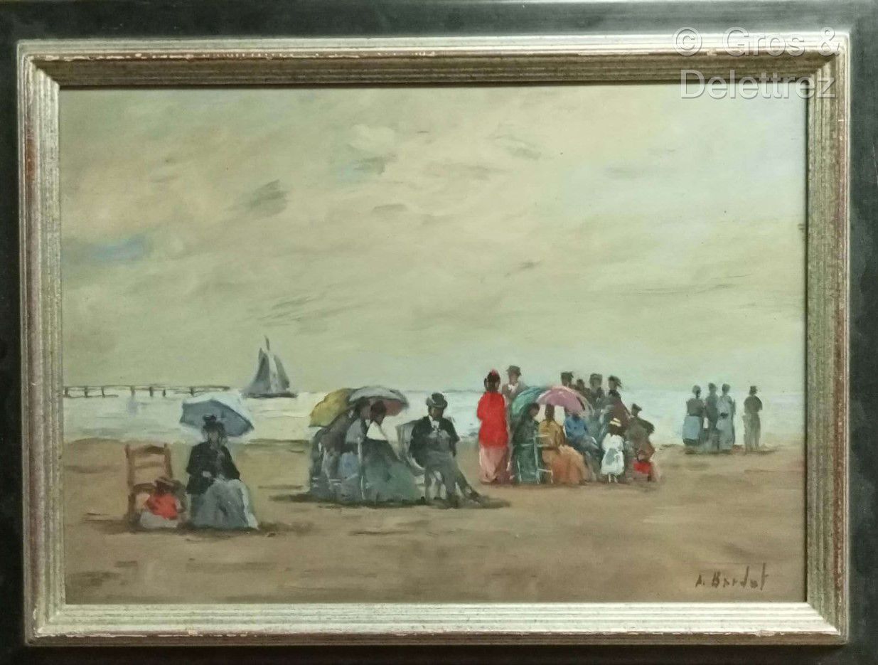 Null (E) A. BARDOT (XXth)

Animated beach in Normandy

Oil on isorel signed lowe&hellip;