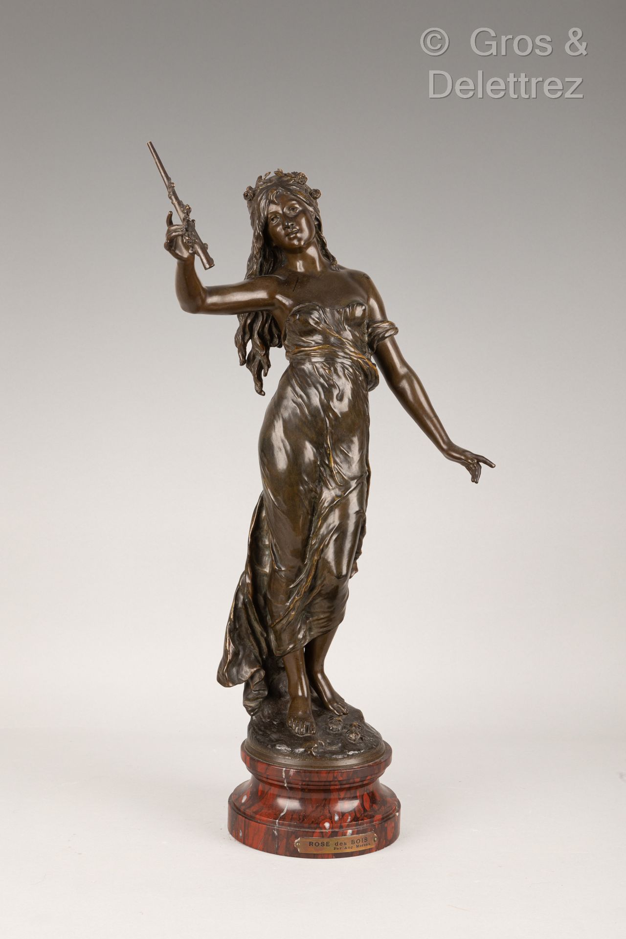 Null (E) Auguste MOREAU (1834-1917)

Rose des bois (Waldrose)

Skulptur aus pati&hellip;