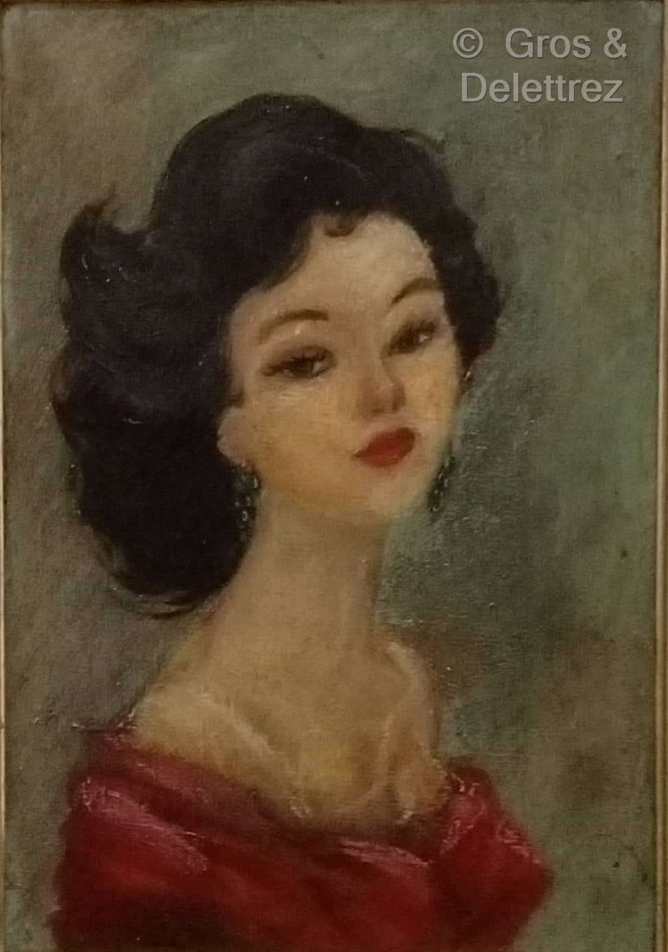 Null (E) 学校 20世纪中期

一个女人的画像

有签名痕迹的布面油画

27 x 19 厘米