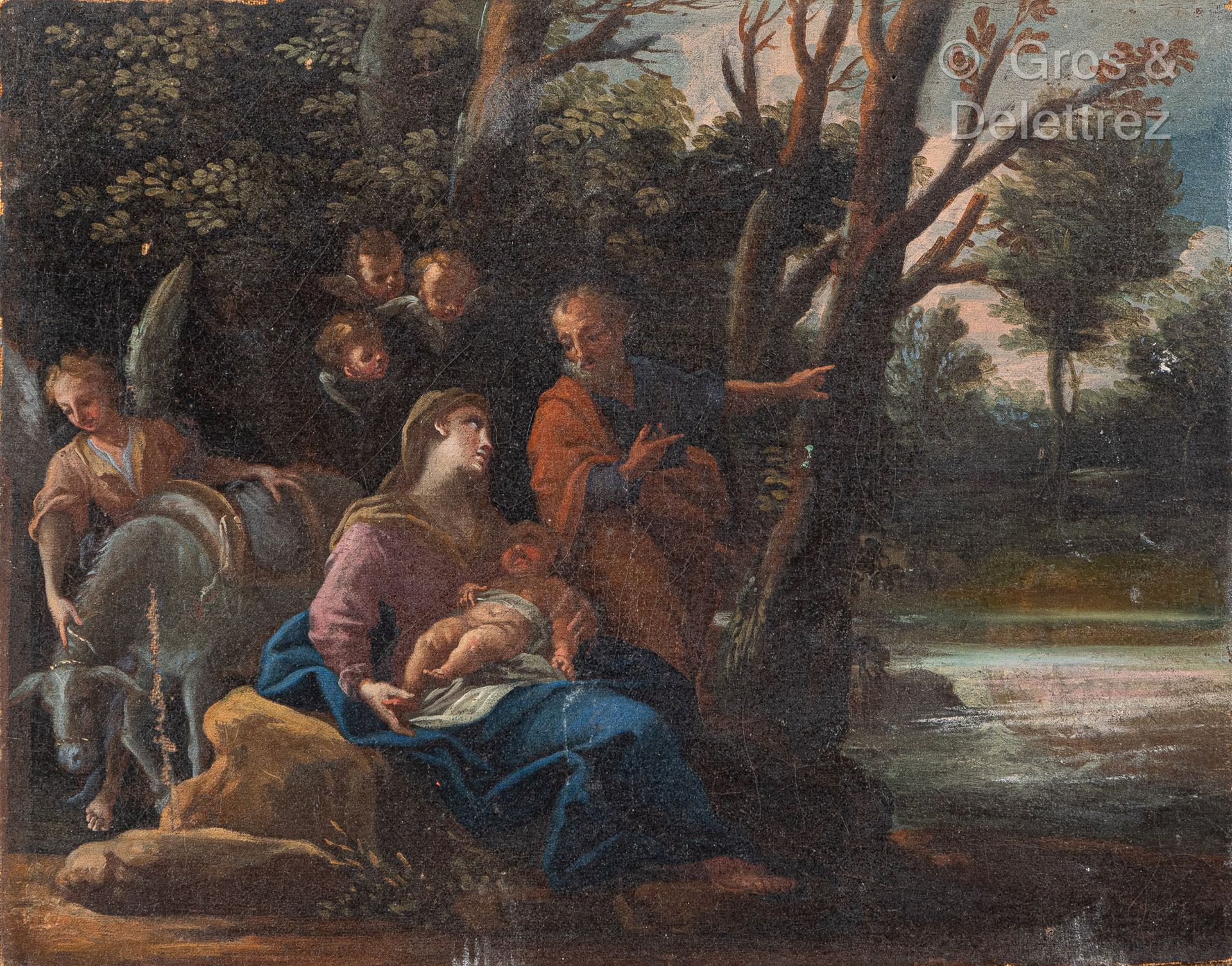 Null (E) Roman school of the 18th century

The rest during the flight in Egypt

&hellip;