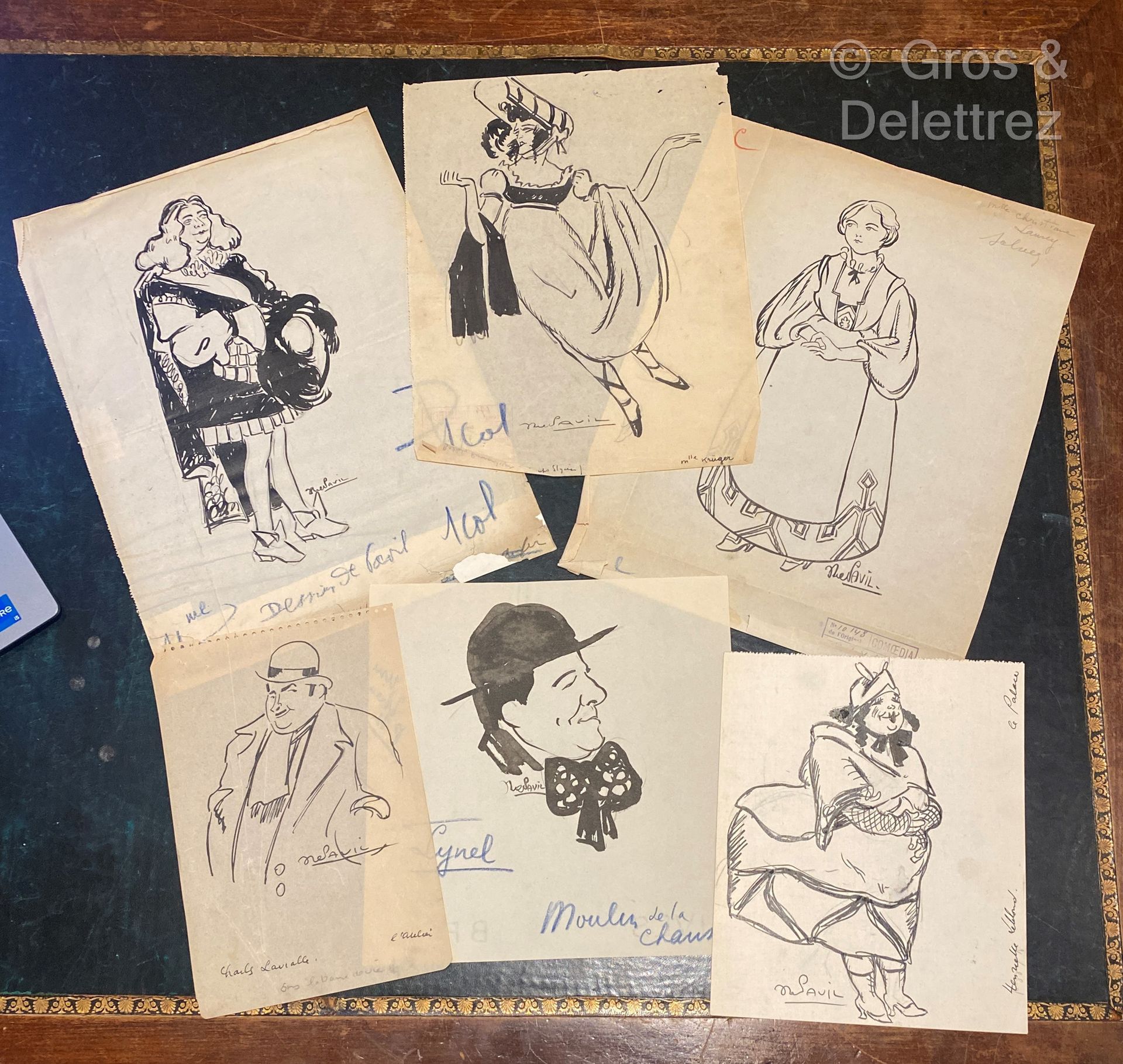 Null (E) Julien PAVIL (1897-1952) 

Costumes and sketches of theater characters &hellip;