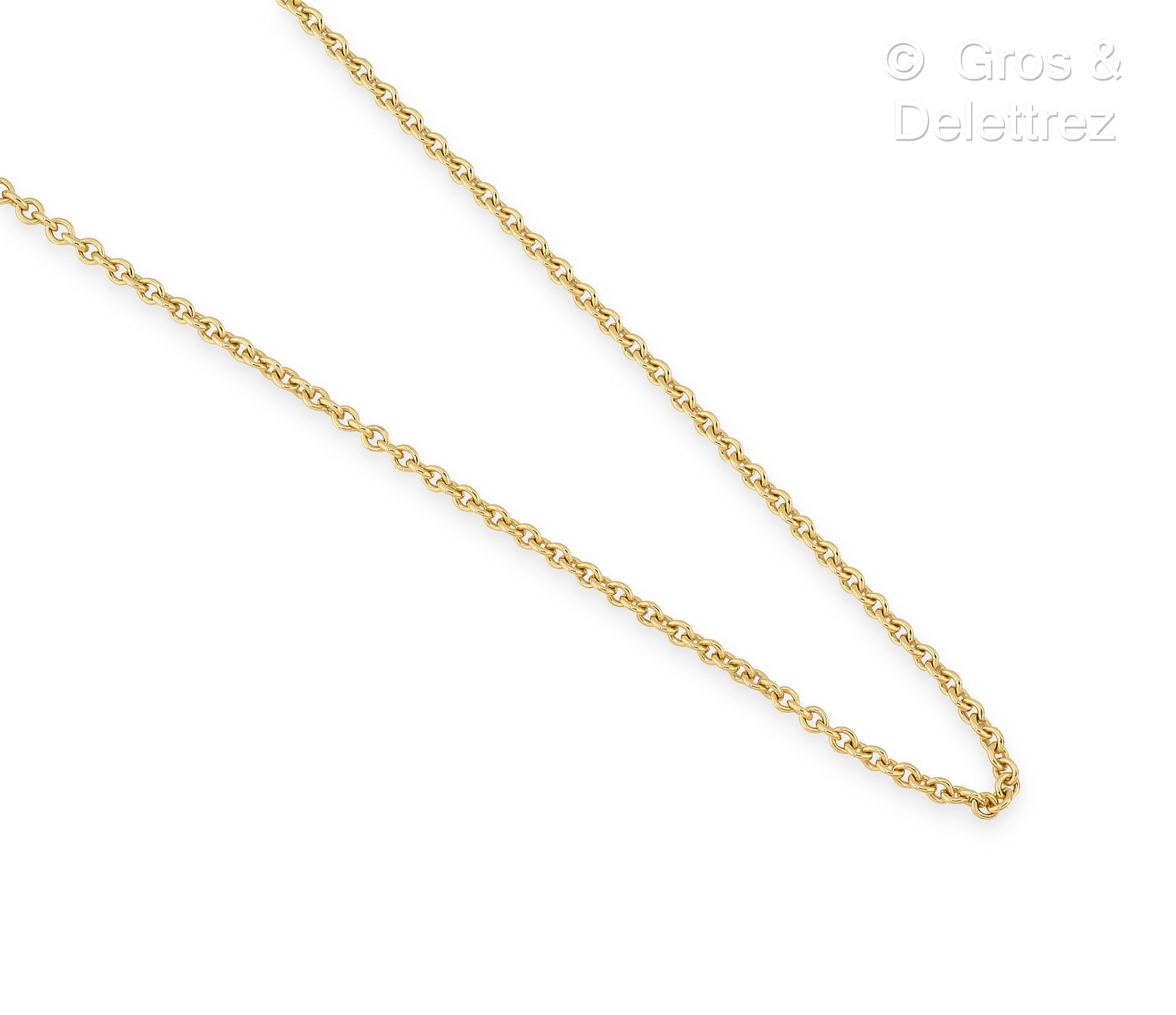 CARTIER Chain in yellow gold 750 thousandths to mesh forçat. Signed and numbered&hellip;
