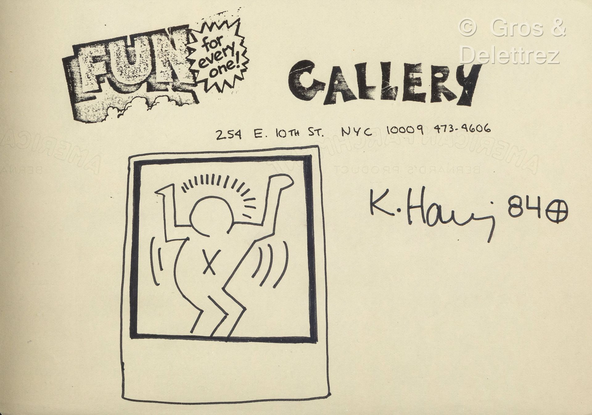Keith HARING [ETATS-UNIS] (1958-1990) Polaroid, 1984
Black felt pen on paper.
Si&hellip;