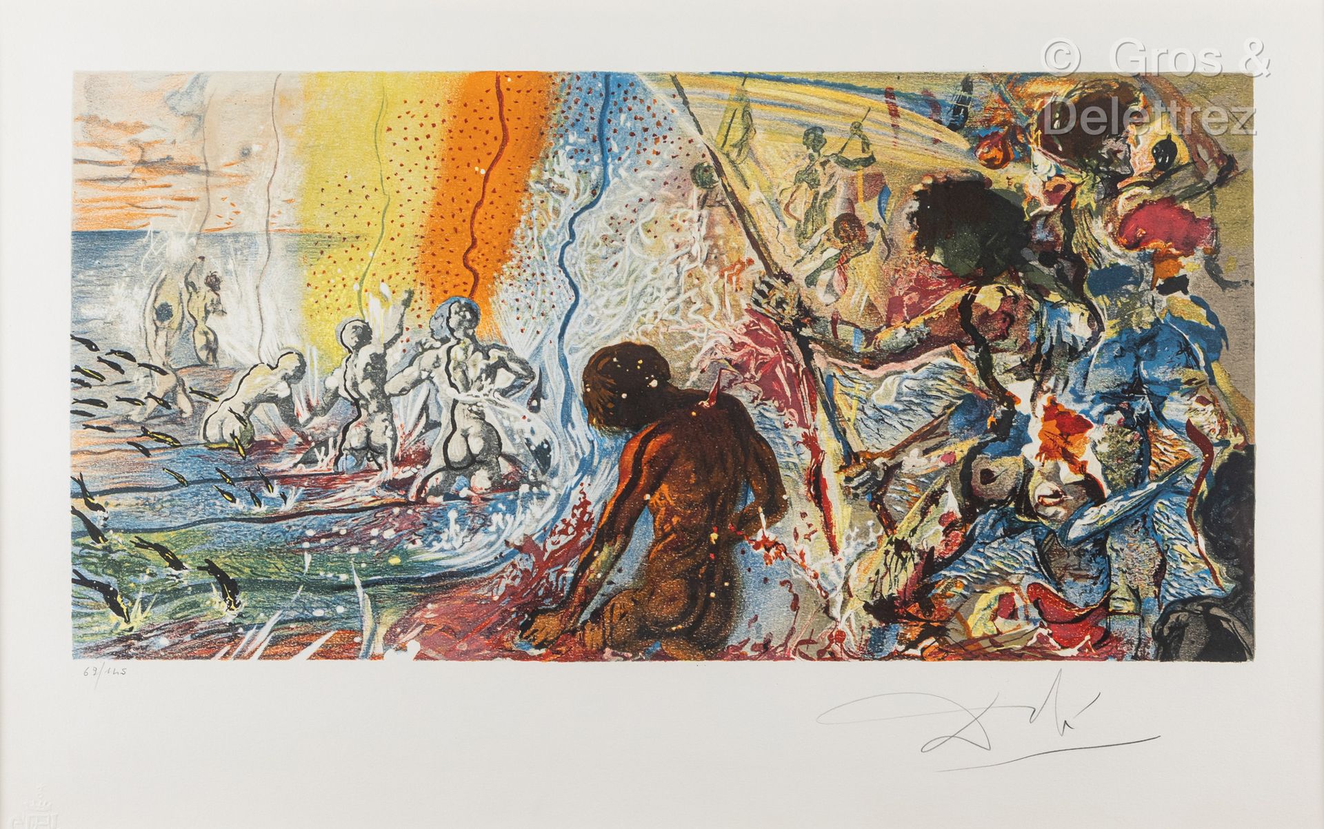Salvador DALI [ESPAGNE] (1904-1989) La Pêche au thon, 1971-1972
Lithographie sur&hellip;