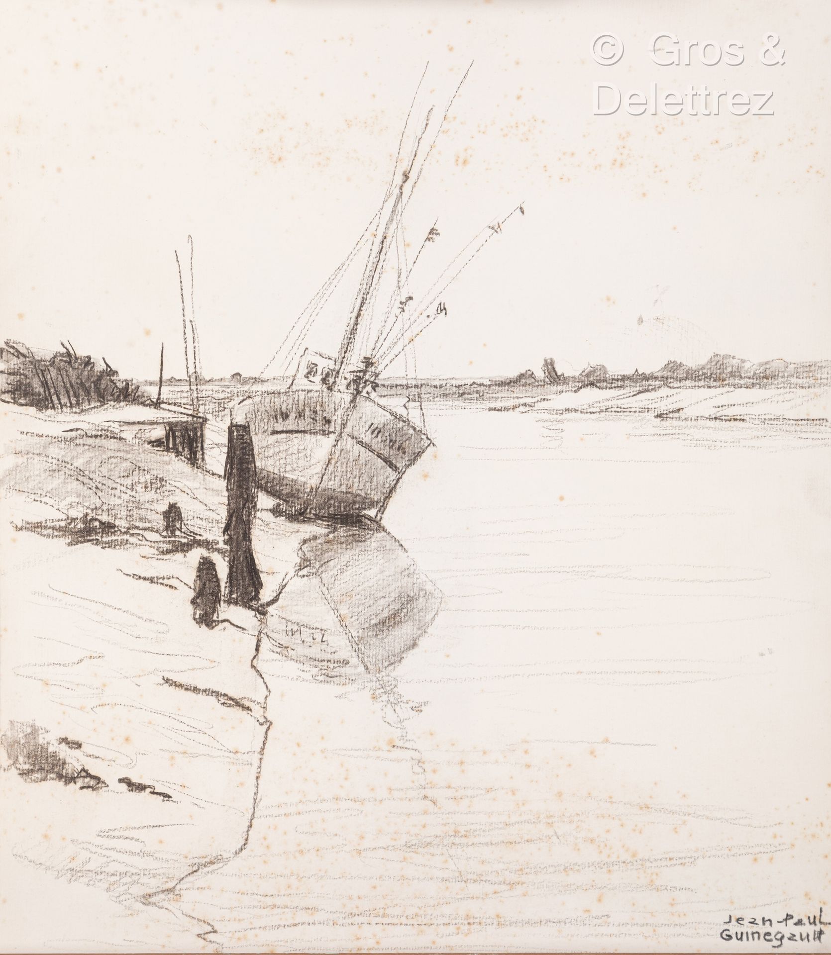 Null Jean Paul GUINEGAULT (1918-2009)

Boat at low tide

Charcoal signed lower r&hellip;