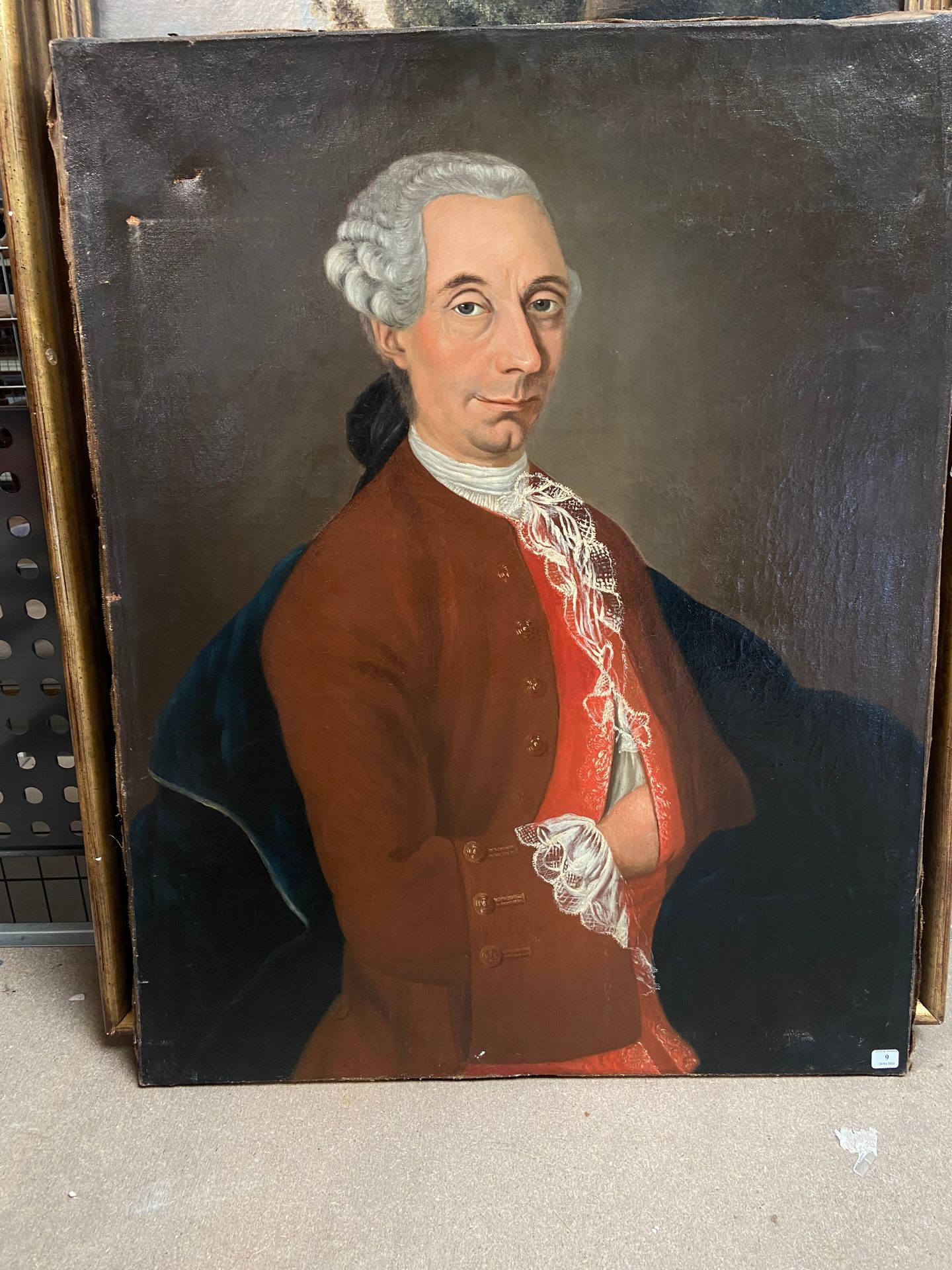 Null Ecole du XVIIIe siècle 

Portrait de gentilhomme à la redingote rouge

Huil&hellip;
