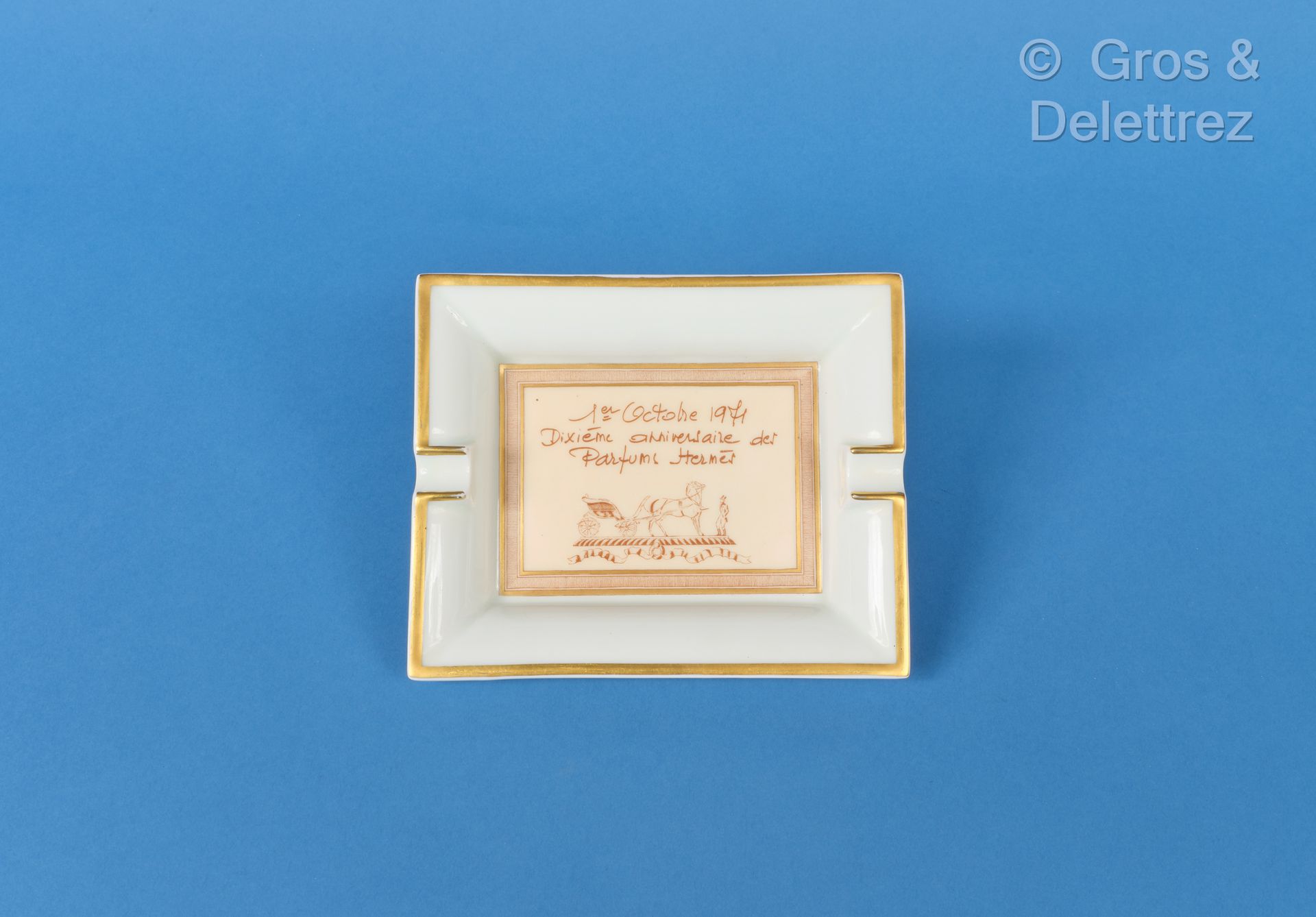 Null HERMES Paris made in France - Cenicero rectangular de porcelana "1 de octub&hellip;