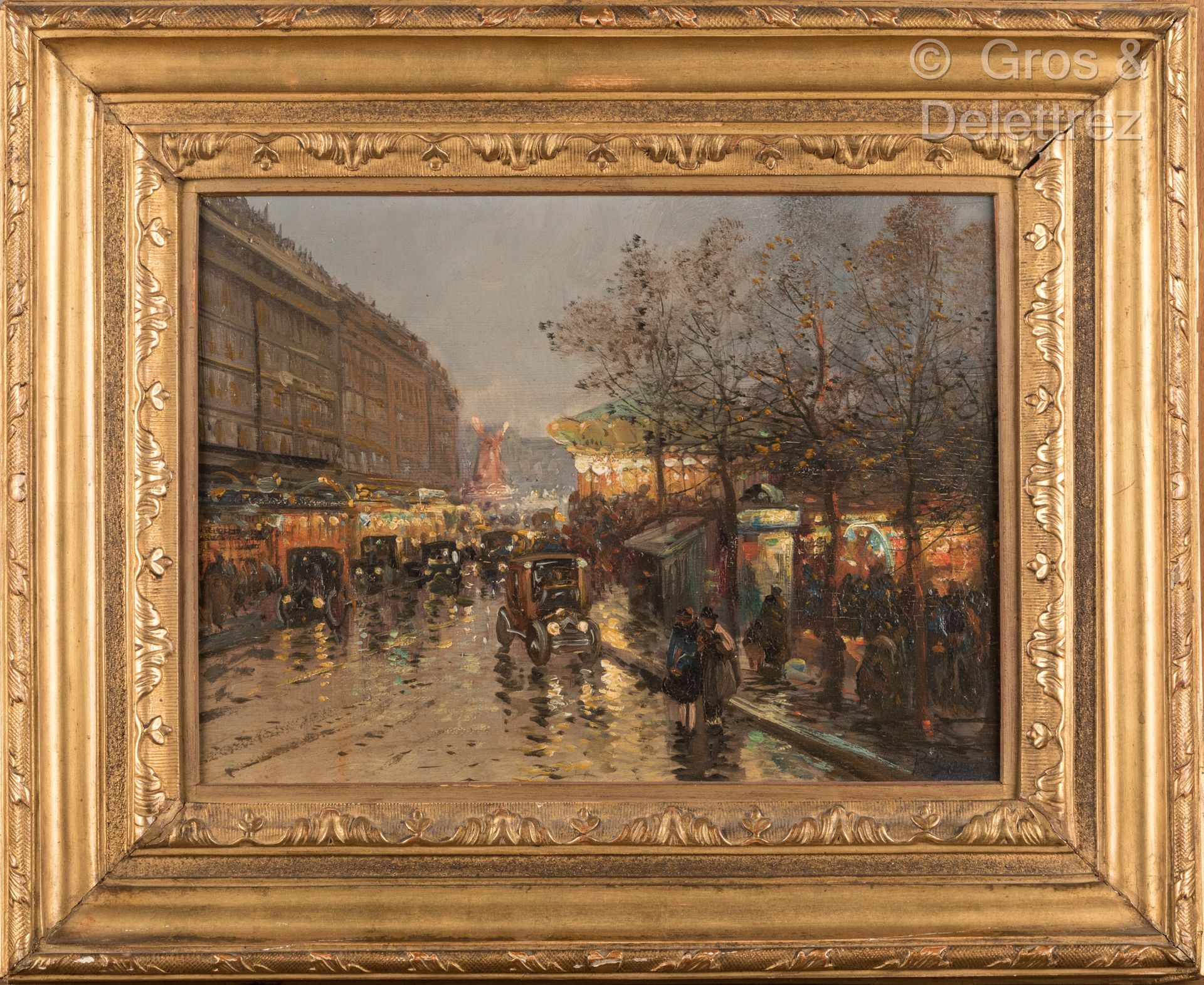 Null 20th century FRENCH SCHOOL
 century
On the Grand Boulevards, Paris
Oil on p&hellip;
