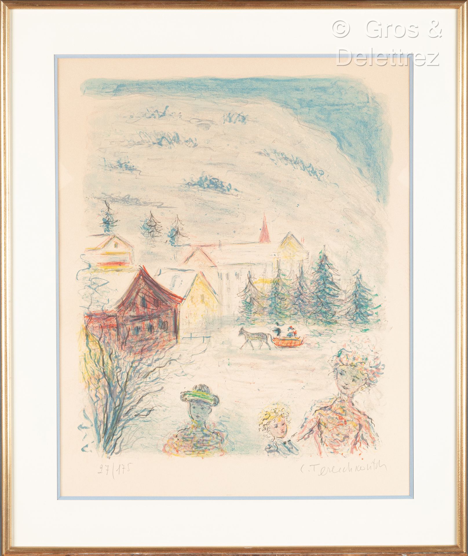 Null Constantin Andréevitch TERECHKOVITCH (1902-1978)
Paysage de neige animé
Lit&hellip;