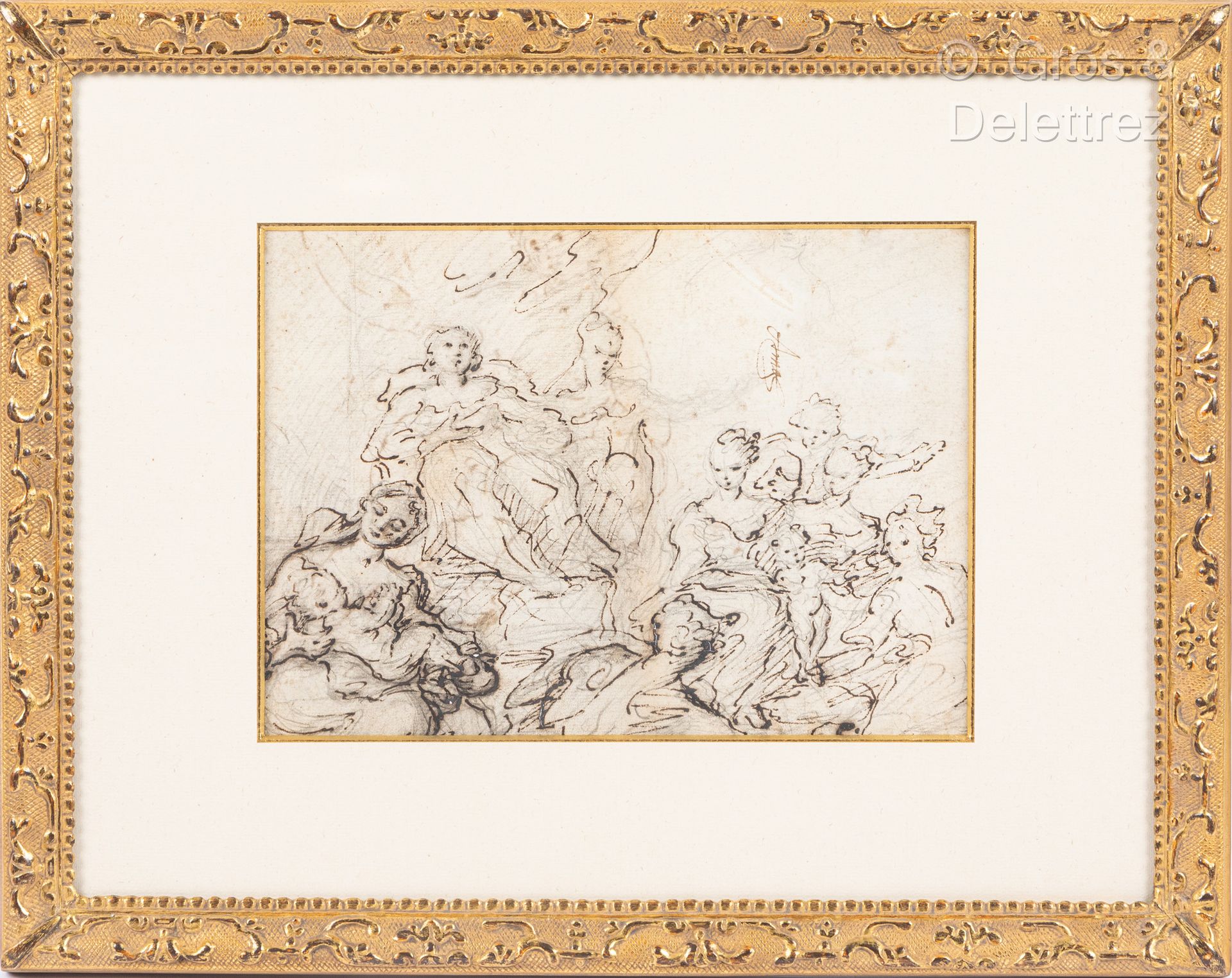 Null *Italian school of the 18th century 
Sheet of two-sided studies: animated s&hellip;