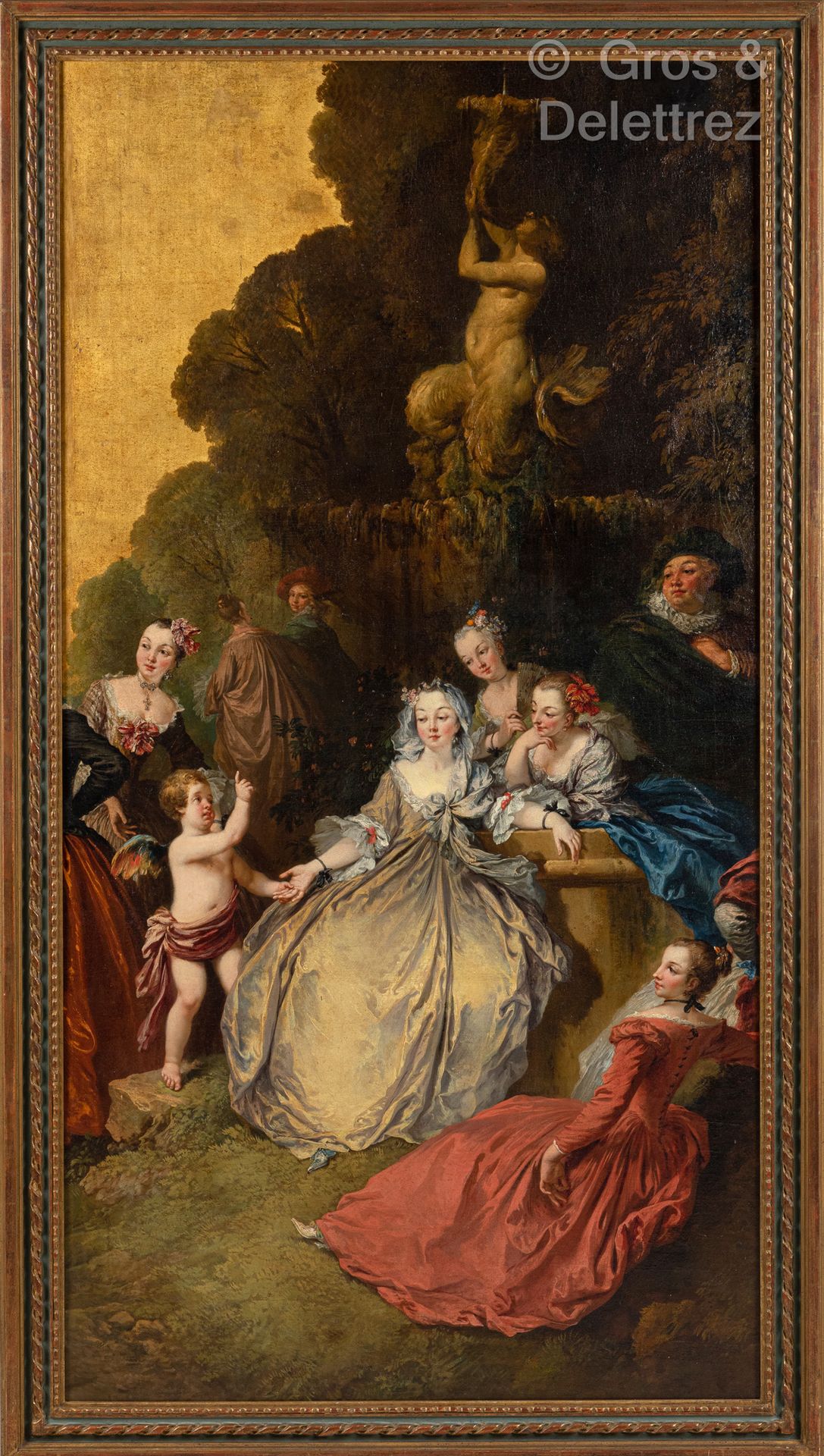 Null *克里斯蒂安-威廉-埃尔森特-戴特里希（魏玛，1712年-德累斯顿，1774）。
制作花环的情侣；捕鸟人；爱情算命
三幅画
夫妇的尺寸：135 x 7&hellip;