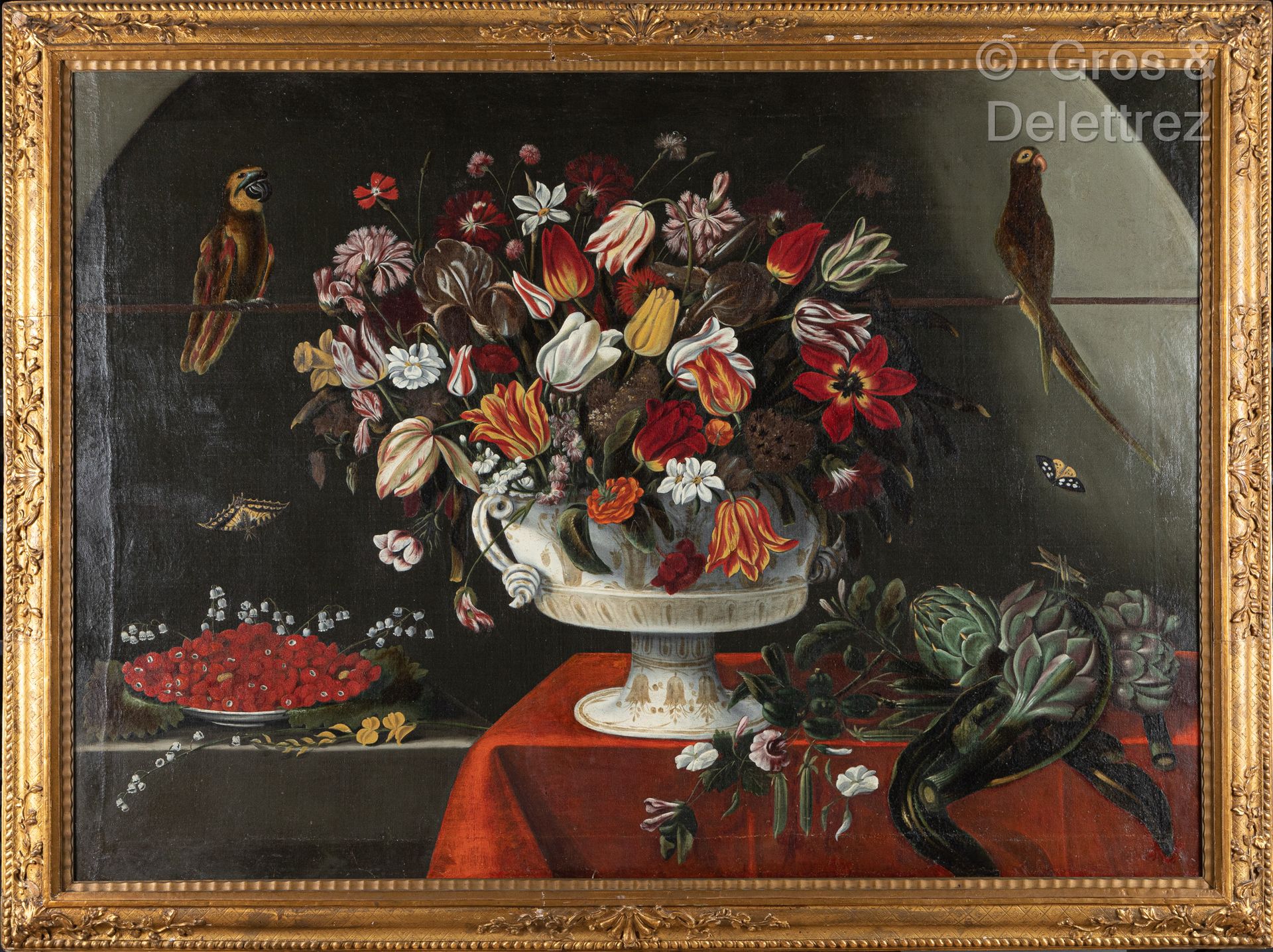 Null Ecole hollandaise dans le goût du XVIIe siècle
Nature morte aux tulipes et &hellip;