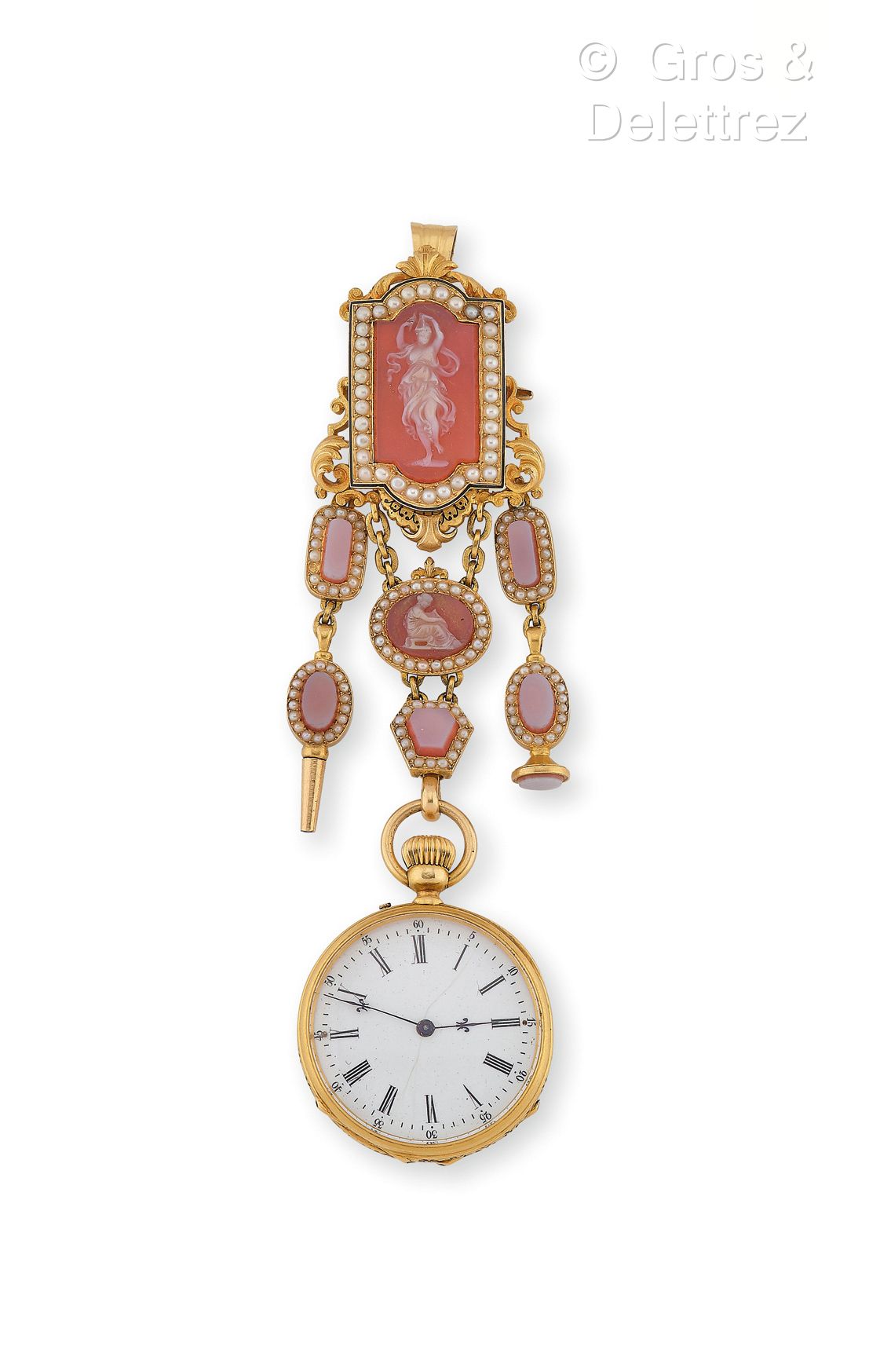Null Work from the second half of the 19th century - Châtelaine in yellow gold 7&hellip;