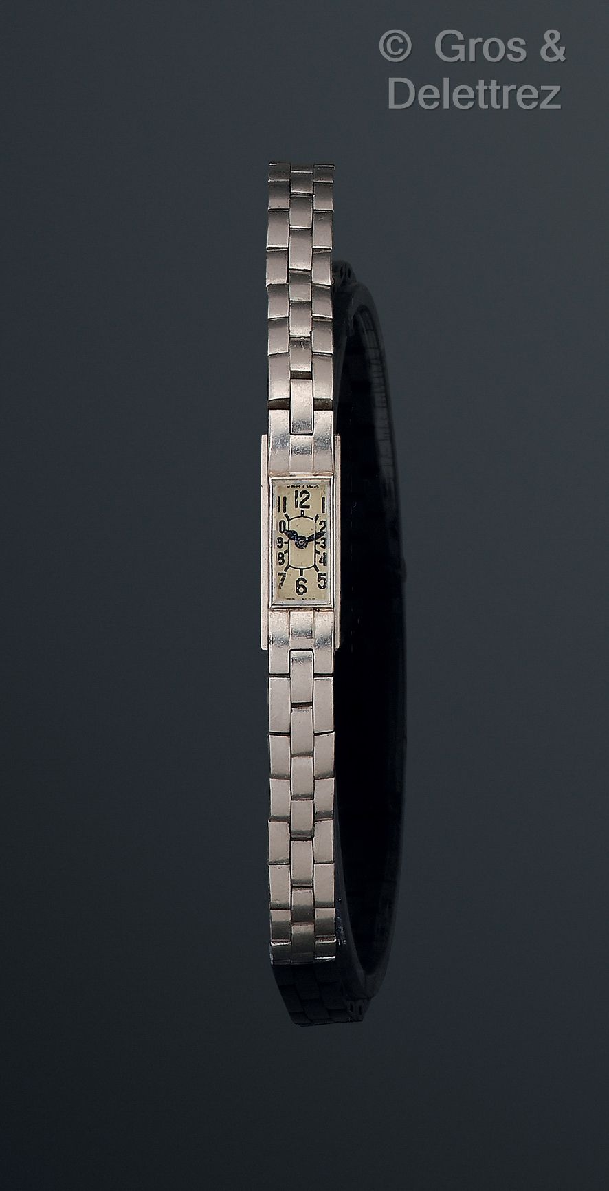 Null CARTIER « Baguette », Epoque Art Déco, Vers 1930 – Bracelet-montre de dame &hellip;