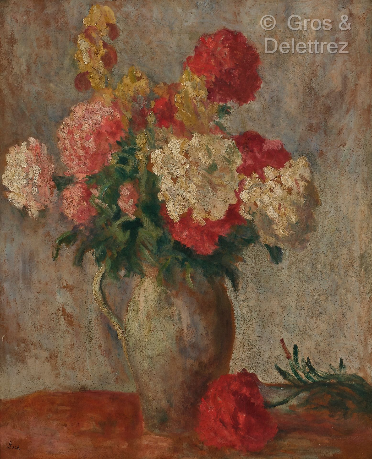 Null Maximilien LUCE (1858 1941)
Bouquet de pivoines sur une table
Huile sur pap&hellip;
