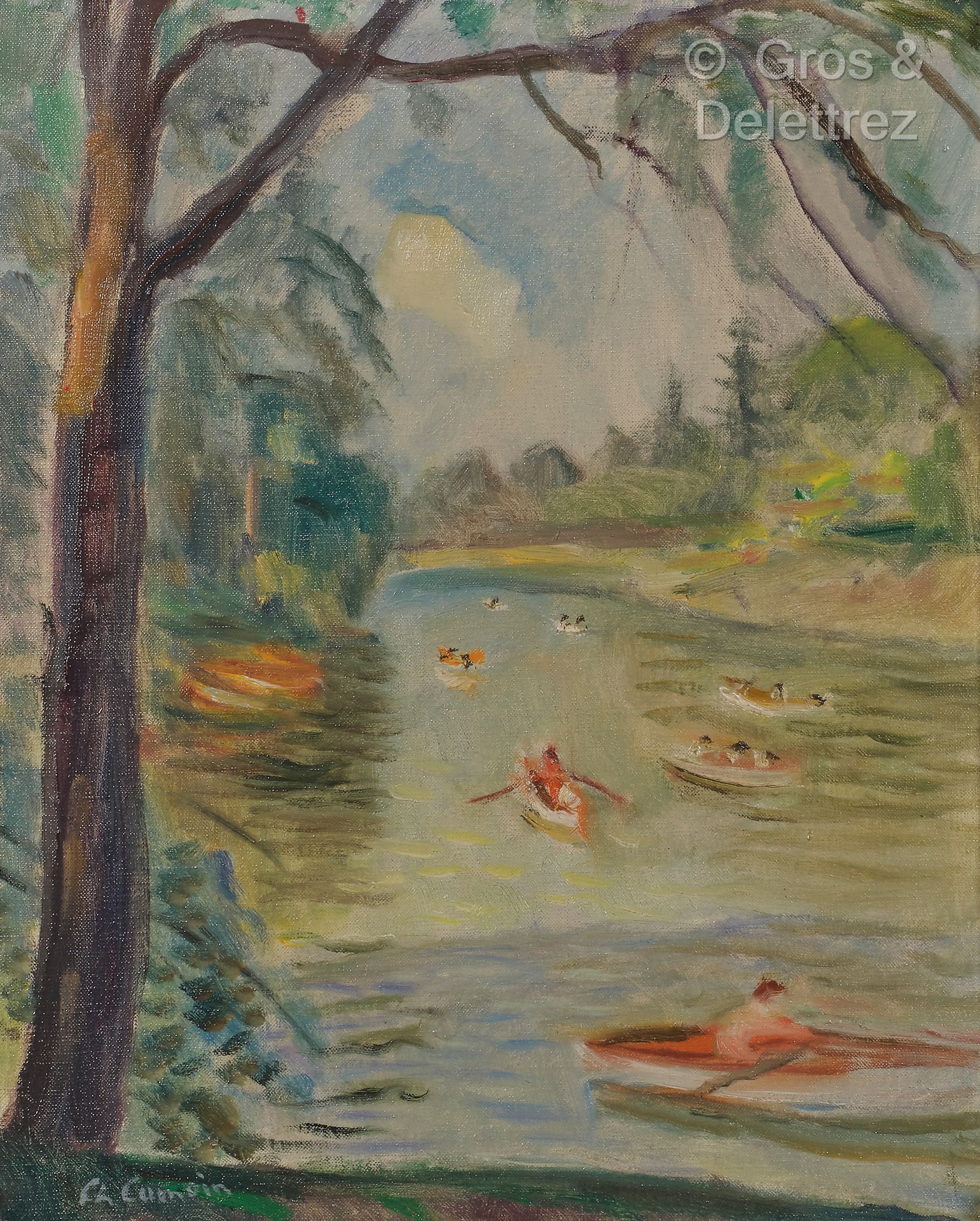 Null Charles CAMOIN (1879 - 1965)
Barcaioli sul lago al Bois de Boulogne
Olio su&hellip;