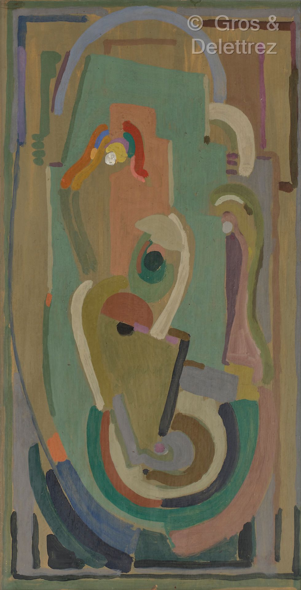 Null Albert GLEIZES (1881 1953)
Composition, circa 1930
Huile sur papier sur car&hellip;