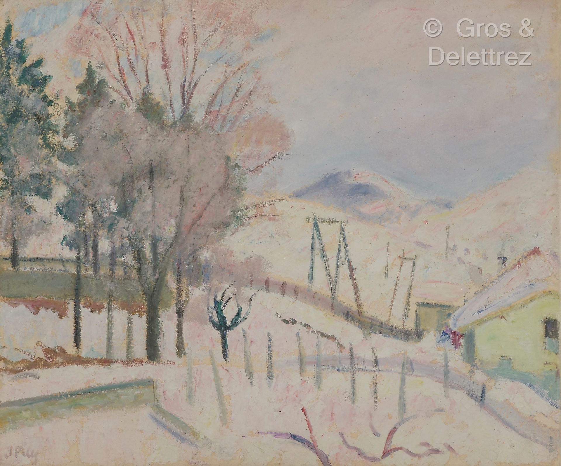 Null 让-皮伊 (1876 1960)
雪景，Lus-la-Croix-Haute
纸板上的油画。
左下方有签名。
46 x 55厘米
相关作品 ：
让-皮&hellip;