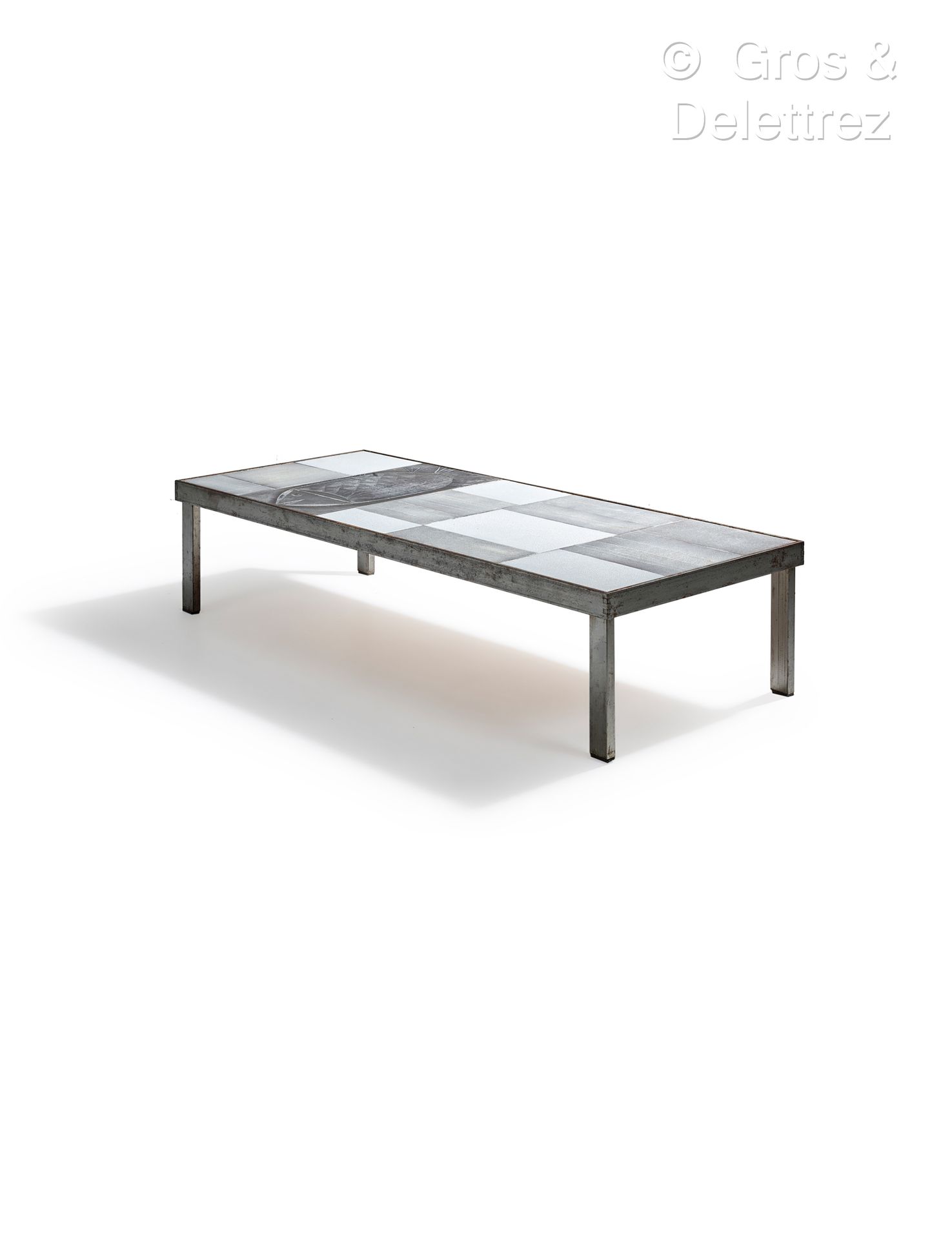 Null Roger CAPRON (1922-2006)
Poisson" coffee table, rectangular top in glazed c&hellip;