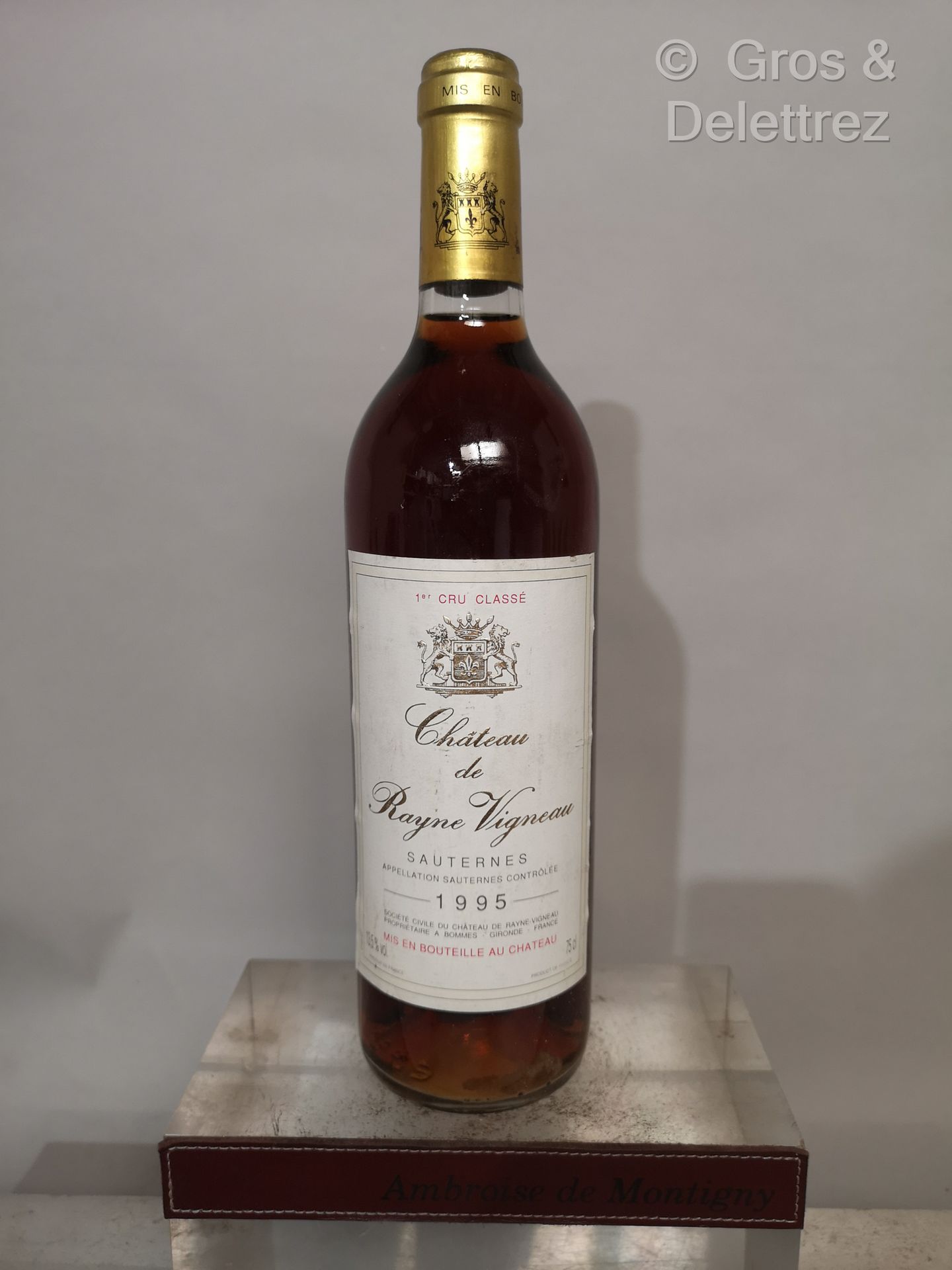 Null 1 Flasche Château RAYNE VIGNEAU - 1er Gc Sauternes 1995 Leicht gezeichnetes&hellip;