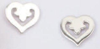 O. J PERRIN Paire de boutons d'oreilles «Coeur» en or gris. Signés O.J Perrin. A&hellip;