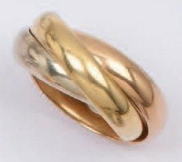 CARTIER «Trinity»: Bague trois anneaux en or de trois couleurs. Signée Cartier e&hellip;