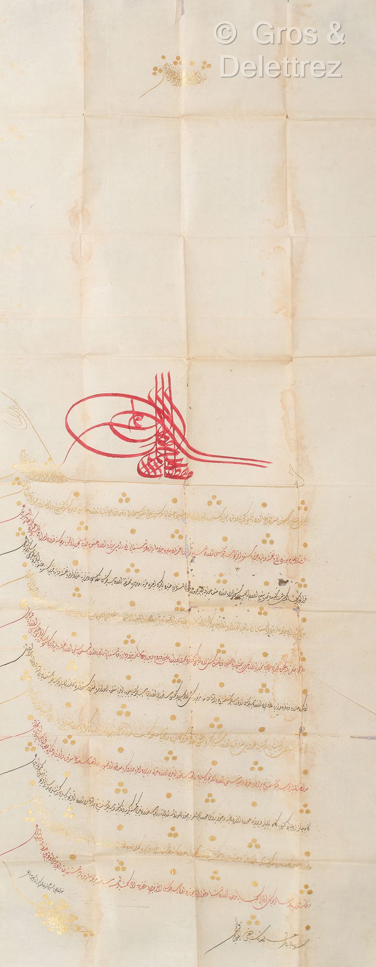 Null [Manuscrit]. [Empire Ottoman]. Grand berat d’investiture au nom du Sultan M&hellip;