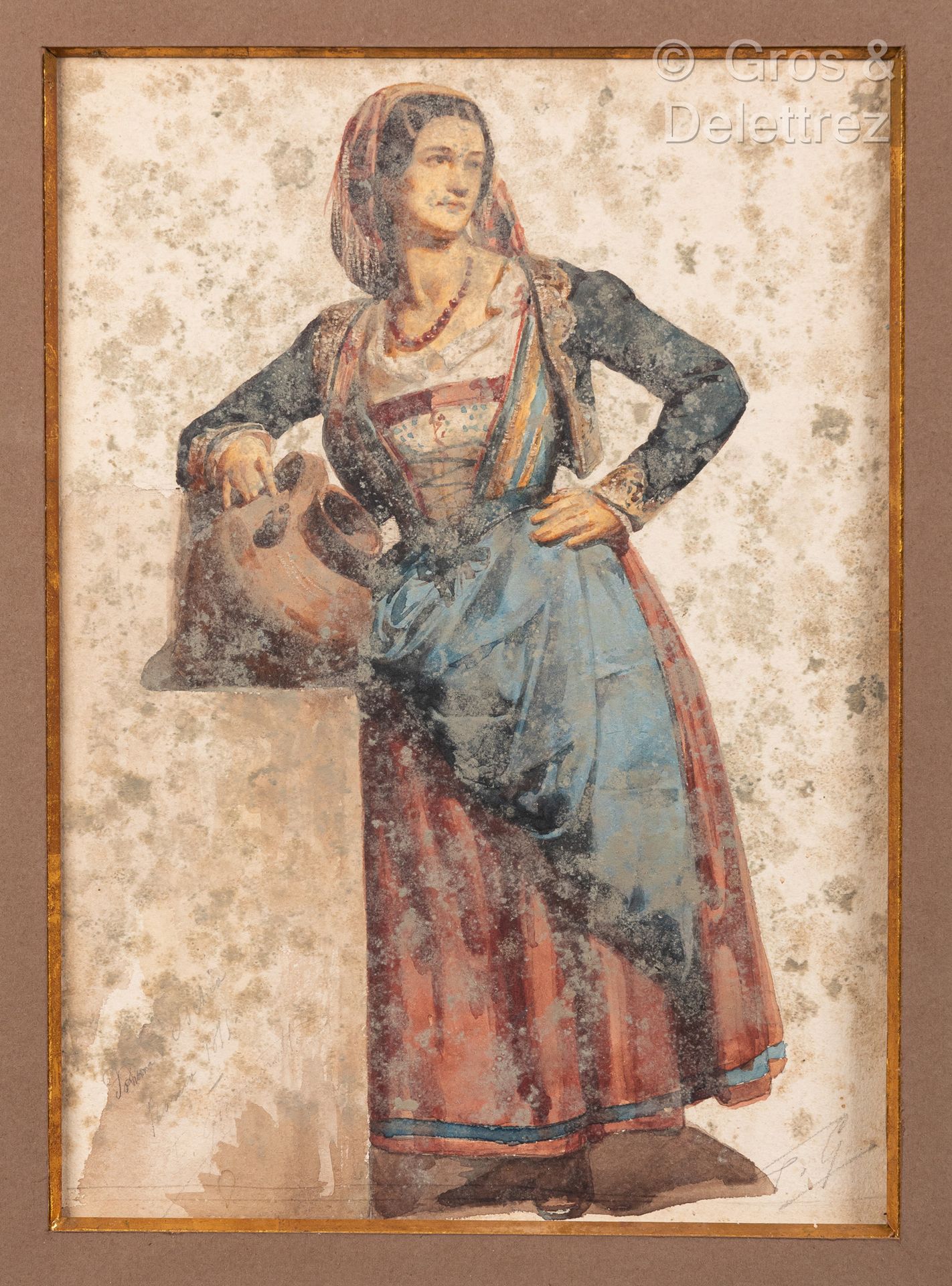 Null Félix-Henri GIACOMOTTI (1828- 1909)
Femmes en habit traditionnel
Deux aquar&hellip;