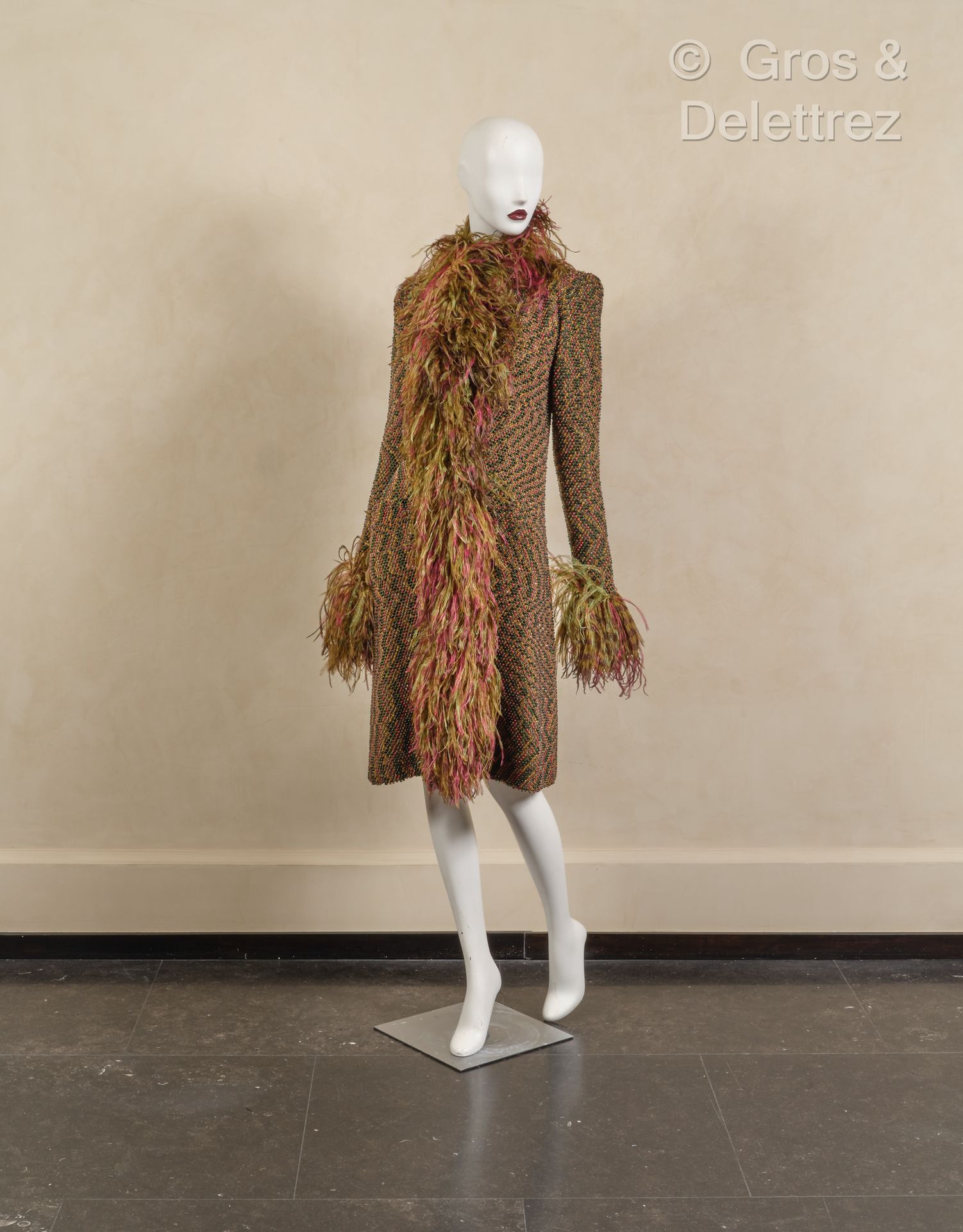 Null *Jean Paul GAULTIER haute couture circa 2010 - Exceptionnel manteau en mail&hellip;