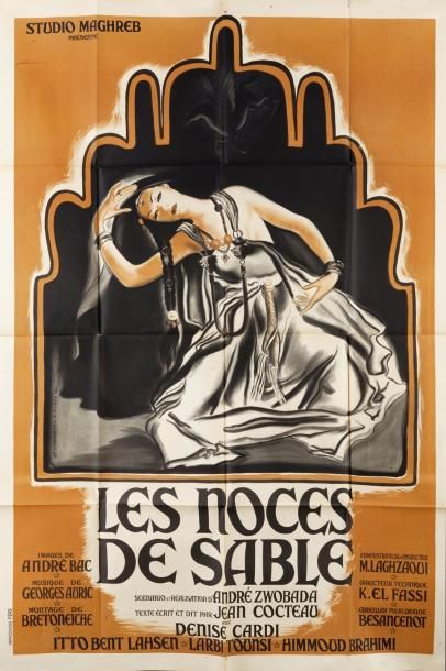 Null Affiche du film marocain Les Noces de sable d'André Svoboda. Par J. Fourast&hellip;
