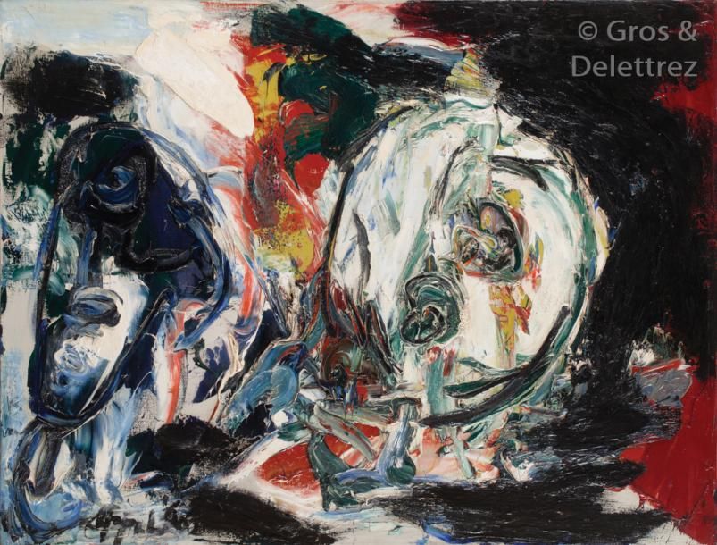 Karel APPEL (1921-2006) Deux têtes, bleue et blanche, 1960

Huile sur toile.

Si&hellip;