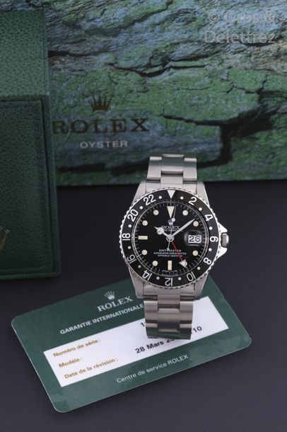 ROLEX GMT-MASTER ref 1675 n° 103XXXX vers 1964 Rare et belle montre bracelet en &hellip;